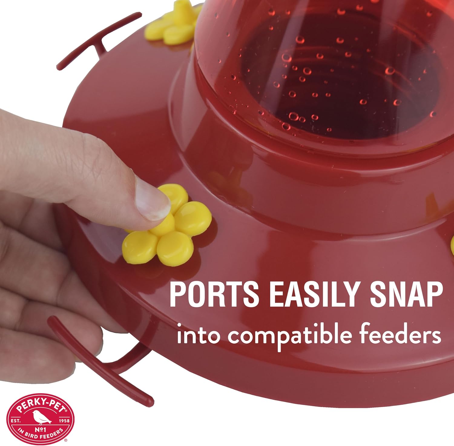 Perky Pet 202FB 9 Piece Yellow Hummingbird Feeder Replacement Flowers