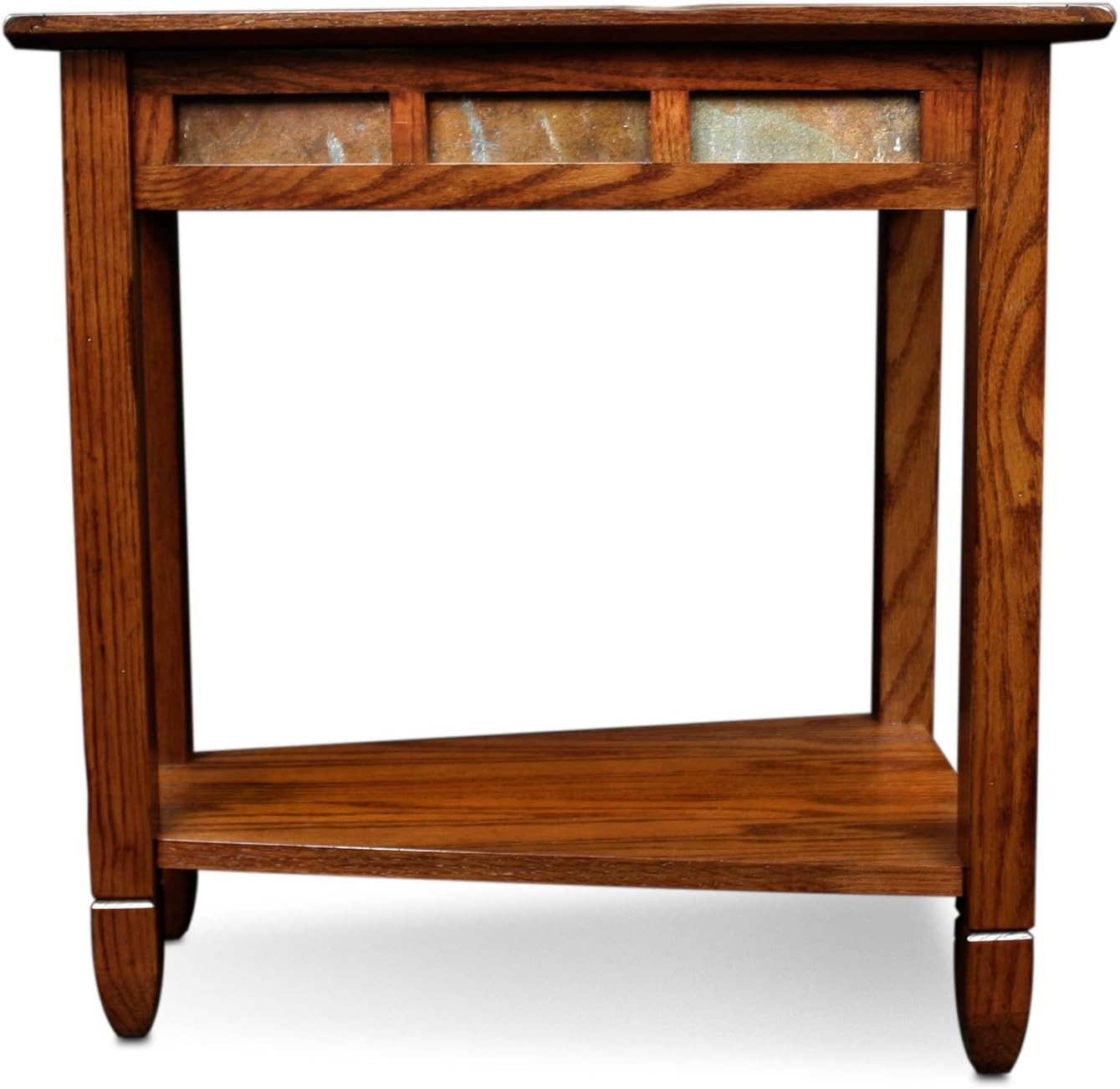 Leick Home Delton Wedge End Table, 17", Sienna
