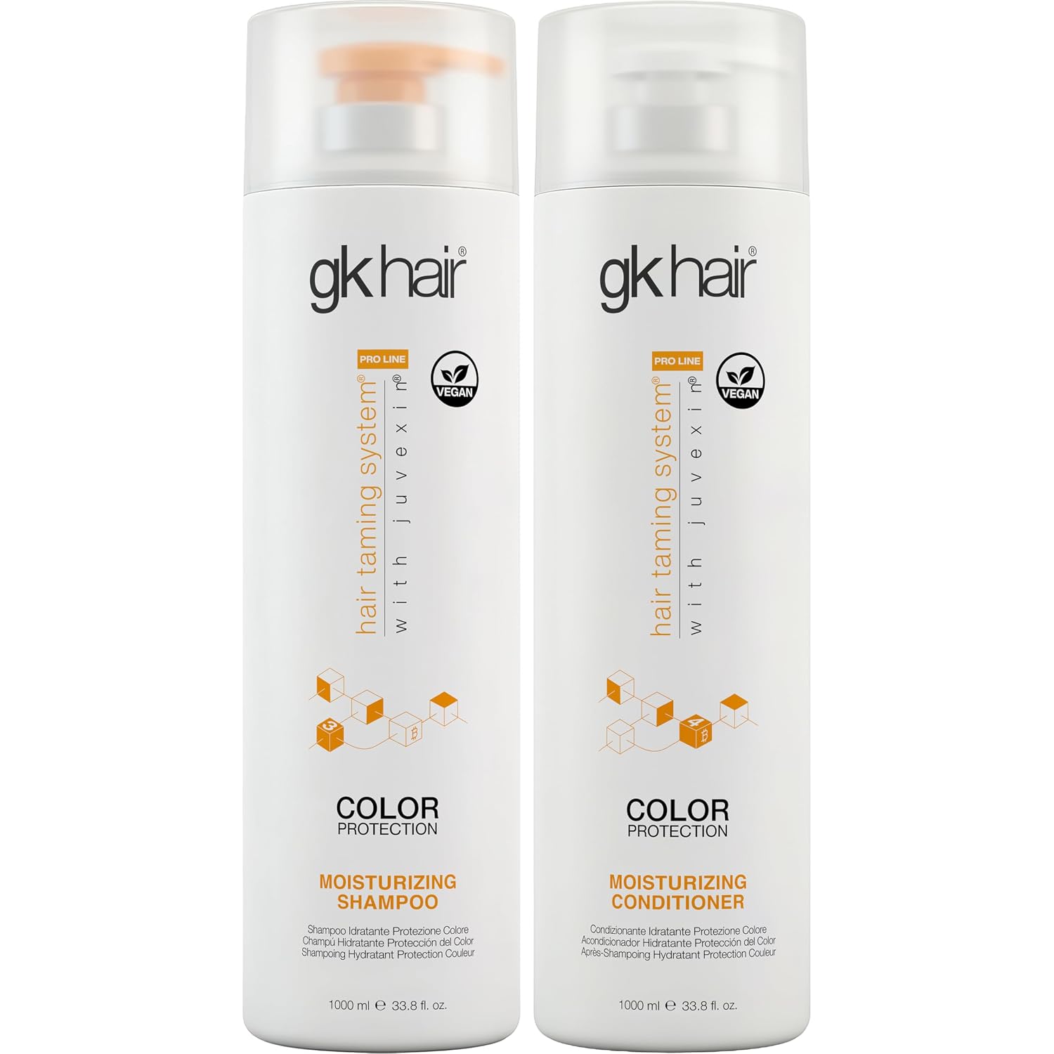 GK HAIR Keratin Shampoo and Conditioner set, Sulfate Free Moisturizing shampoo & conditioner for Color Treated Hair, Hydrating lightweight Formula for Dry, Damaged & Frizzy Hair 10.1oz each