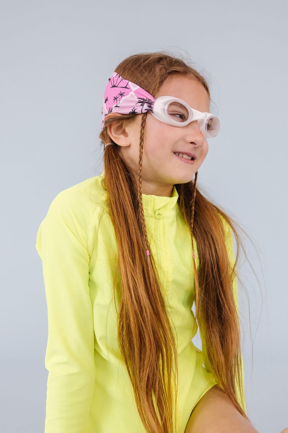 Splash Place SWIM GOGGLES with Fabric Strap - Adult & Kids Swim Goggles - PINKS & PURPLES