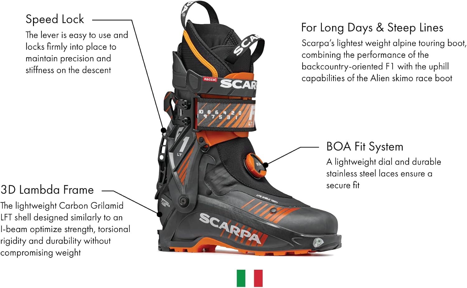 SCARPA Men's F1 LT Ski Boots