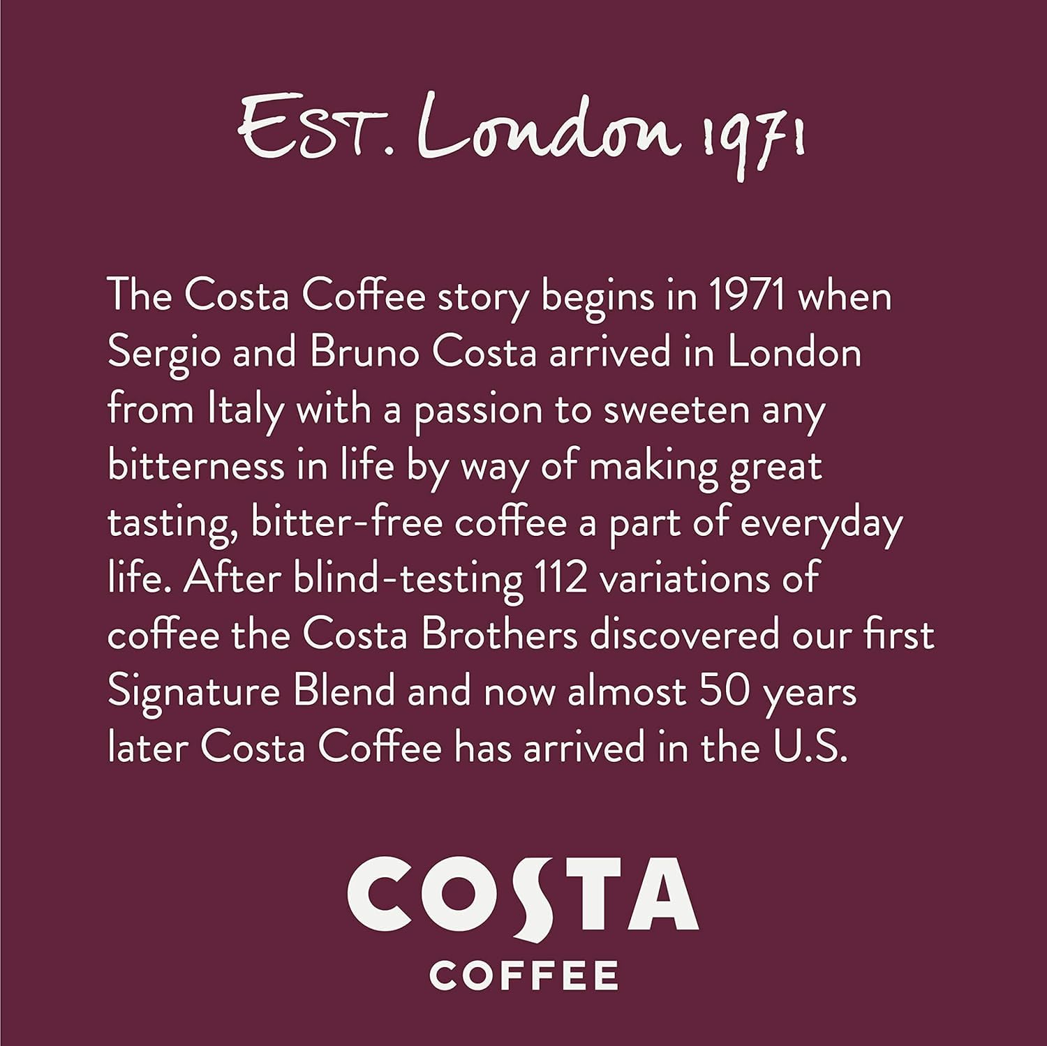 Costa Coffee Pods Medium Roast, Signature Blend, 10 Count