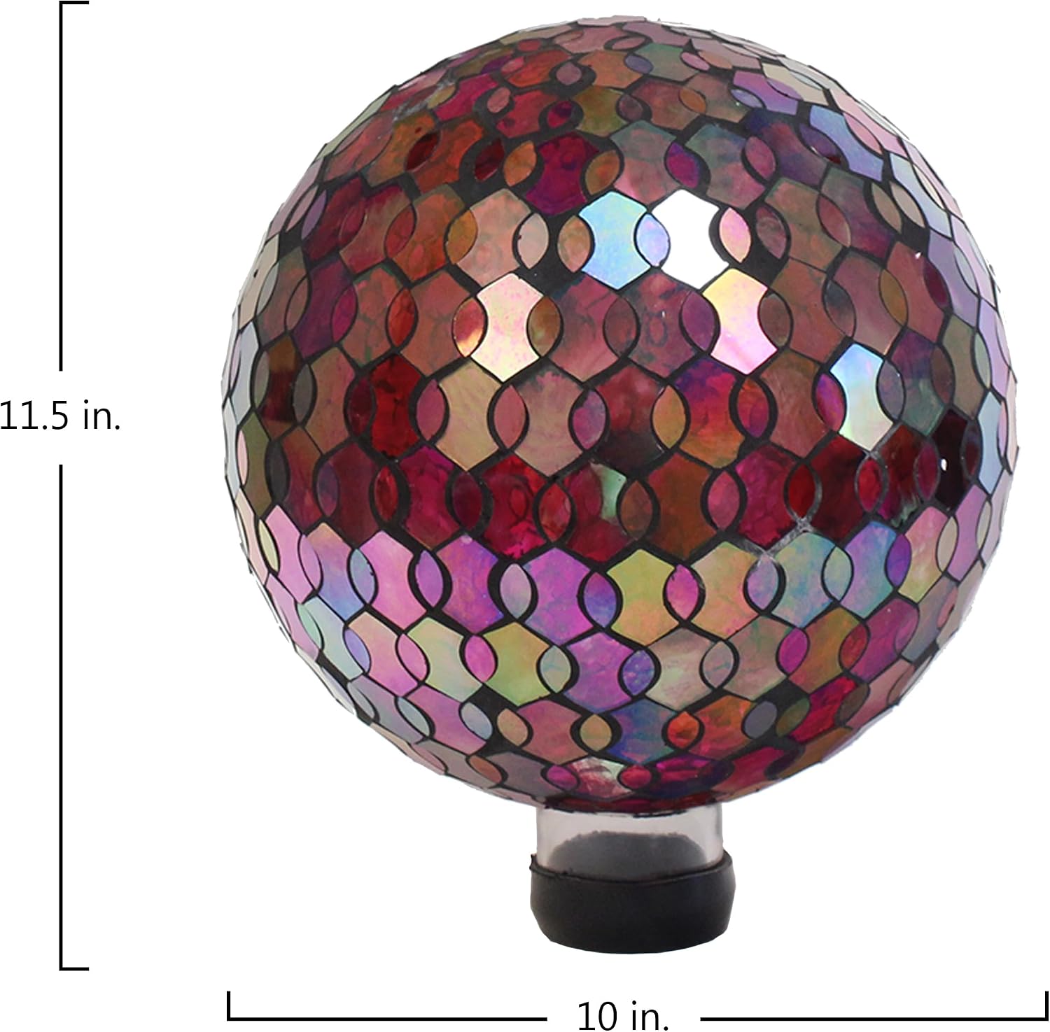 Echo Valley Products 8244 Helix Gazing Globe Outdoor Décor for Lawns and Gardens, Iridescent, 10 inches