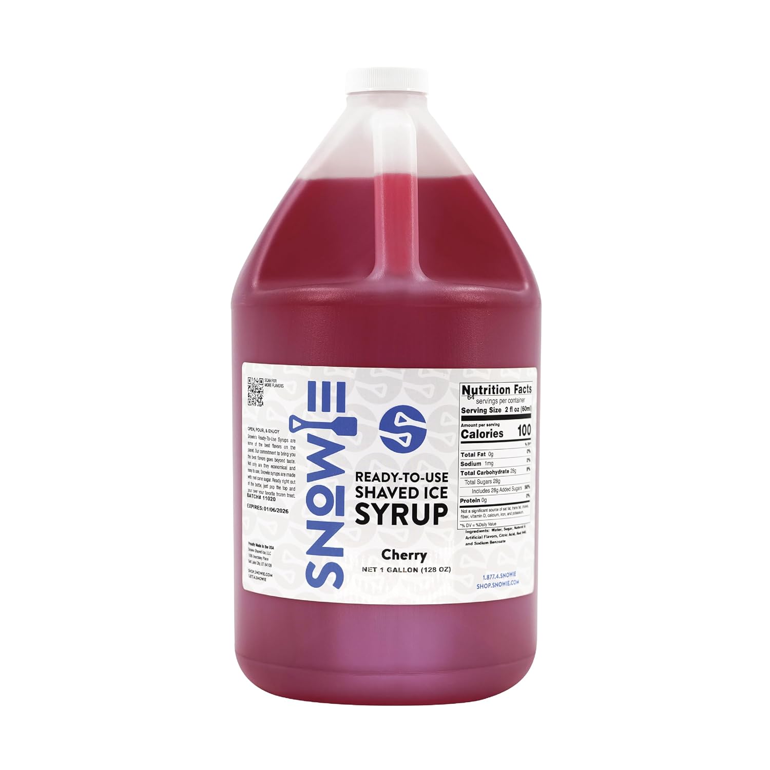 SNOWIE Ready to Use Shaved Ice Snow Cone Syrup - Gallon (Cotton Candy Pink)
