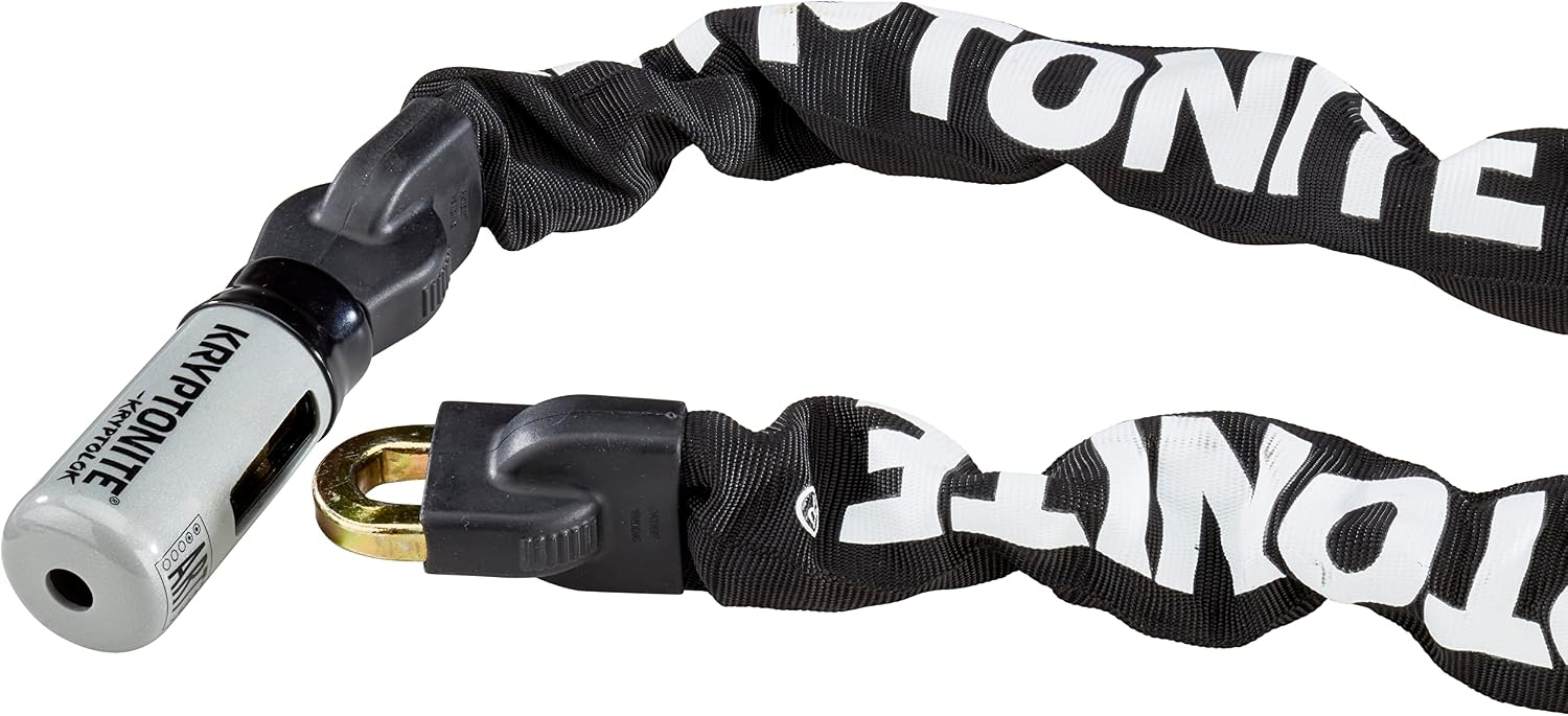 Kryptonite Kryptolok 915 Bike Chain Lock, 5 Feet Long Heavy Duty Anti-Theft Sold Secure Gold Bicycle Chain Lock with Keys for Bike, Motorcycle