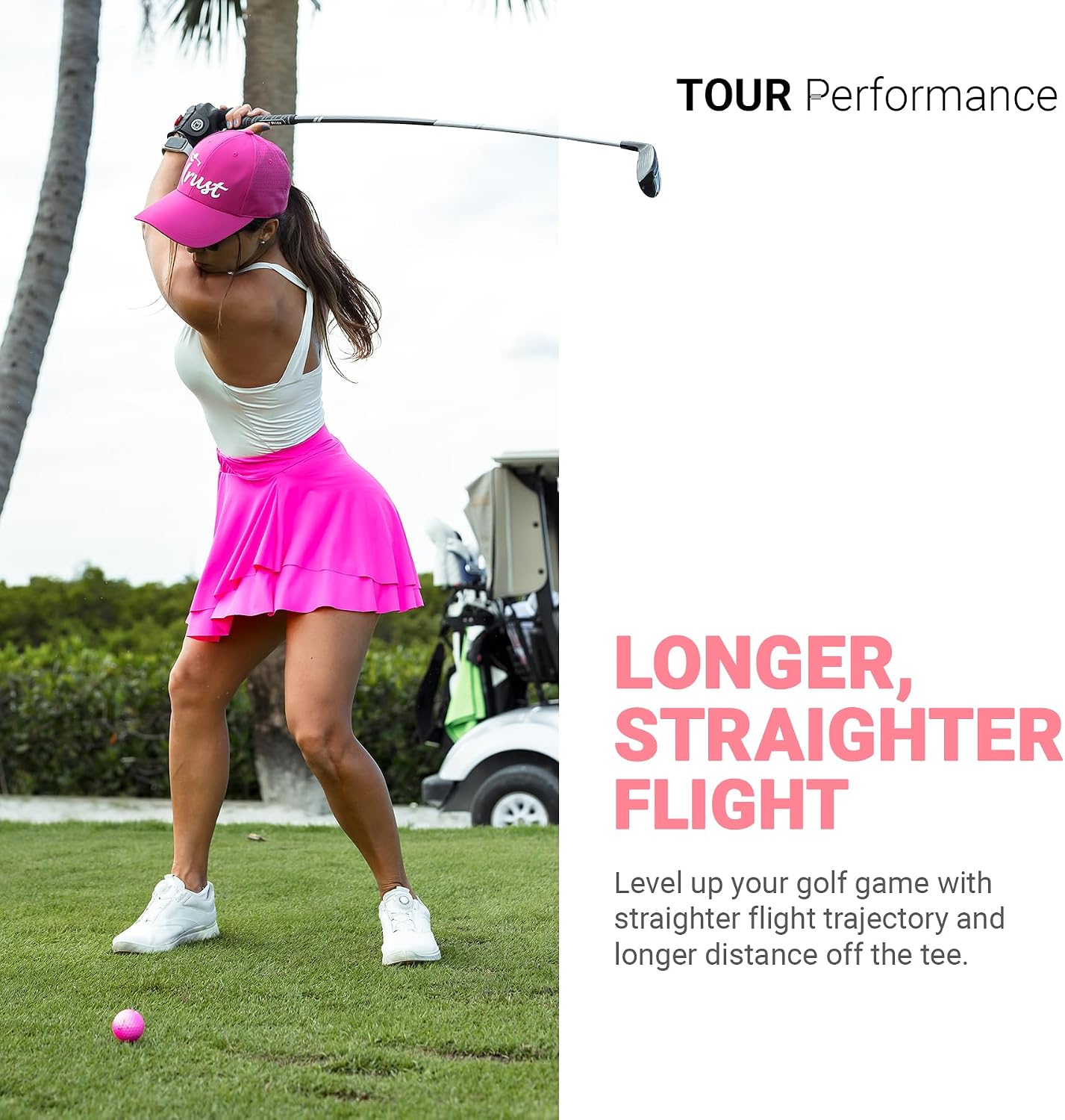 Trust Golf Balls - Aurora & Rosa Crystal Urethane Series | Eye-Catching & Easy to Spot | Maximum Distance, Soft Feel, Straight Flight