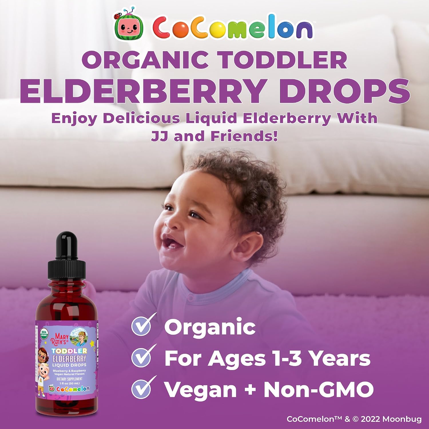 MARYRUTH'S Elderberry Liquid Drops for Adults & Kids, 1 oz, Immune Support | Immune Support, 150mg Elderberry Extract, USDA Organic, Sugar Free, Vegan