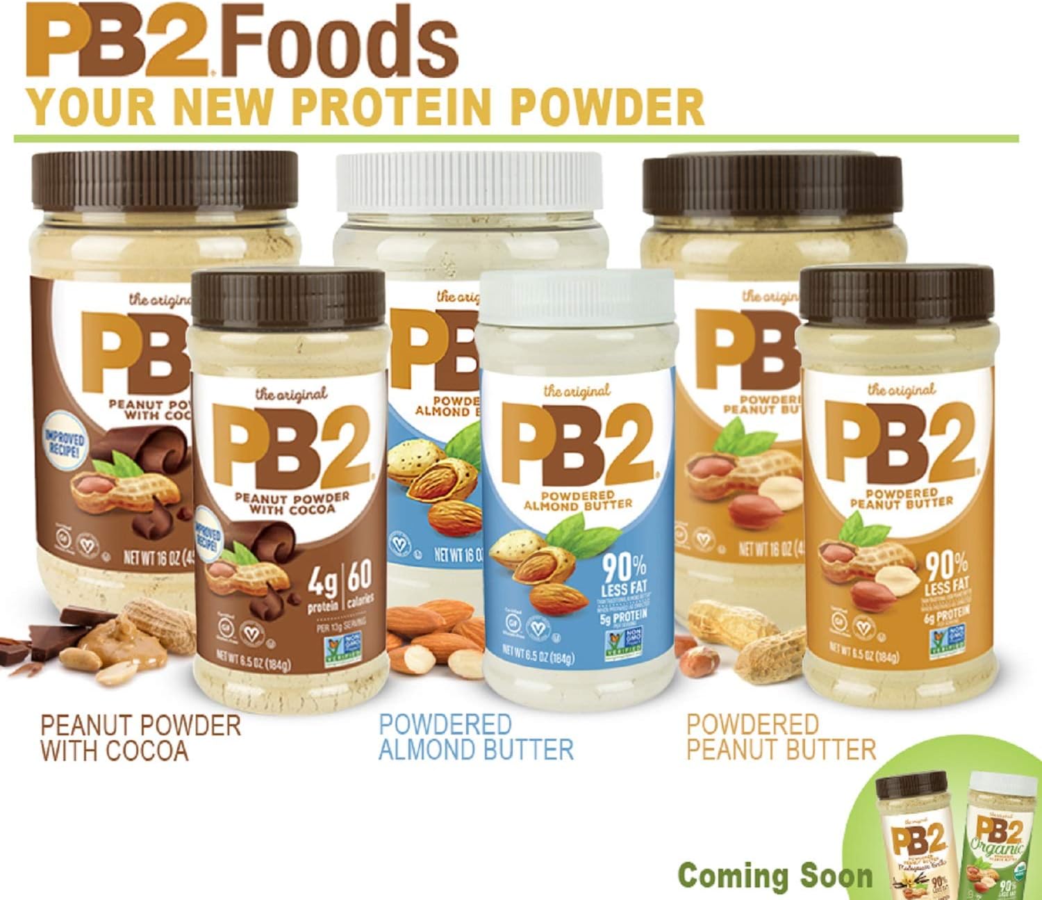 Bell Plantation PB2 Powdered Peanut Butter 16 oz. pack of 2