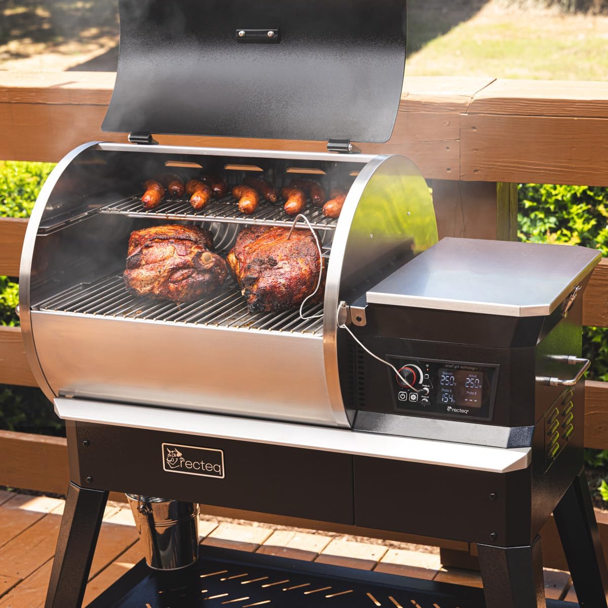 recteq Patio Legend 600 Pellet Smoker Grill with WiFi & App Connectivity, Outdoor Smokers Grills, Wood Pellet Grill, Temp Range 180° to 700+°