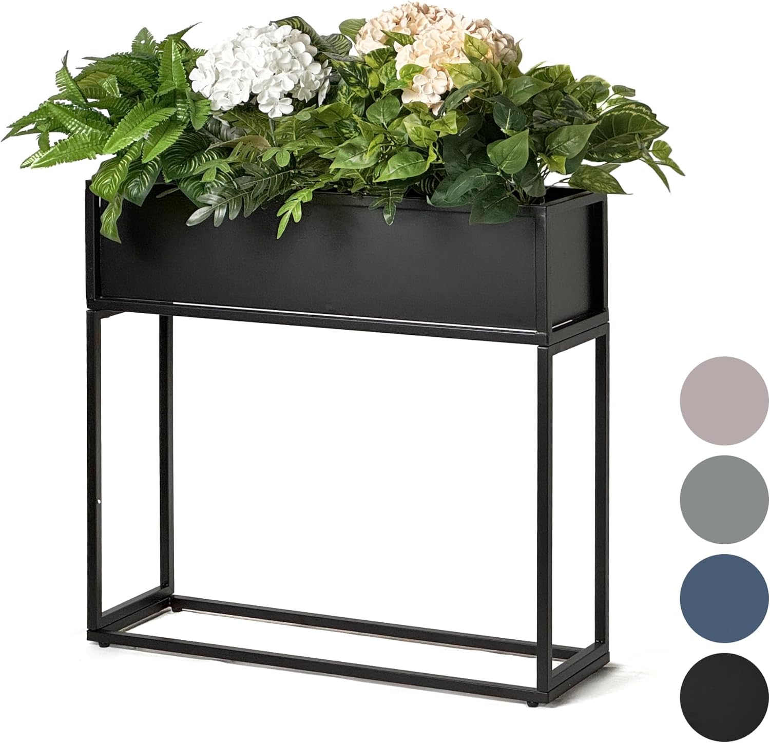 Cocoyard Metal Elevated Planter Box - 28" Raised Garden Bed with Legs for Indoor and Outdoor - Tall Rectangle Planter with Felt Liner