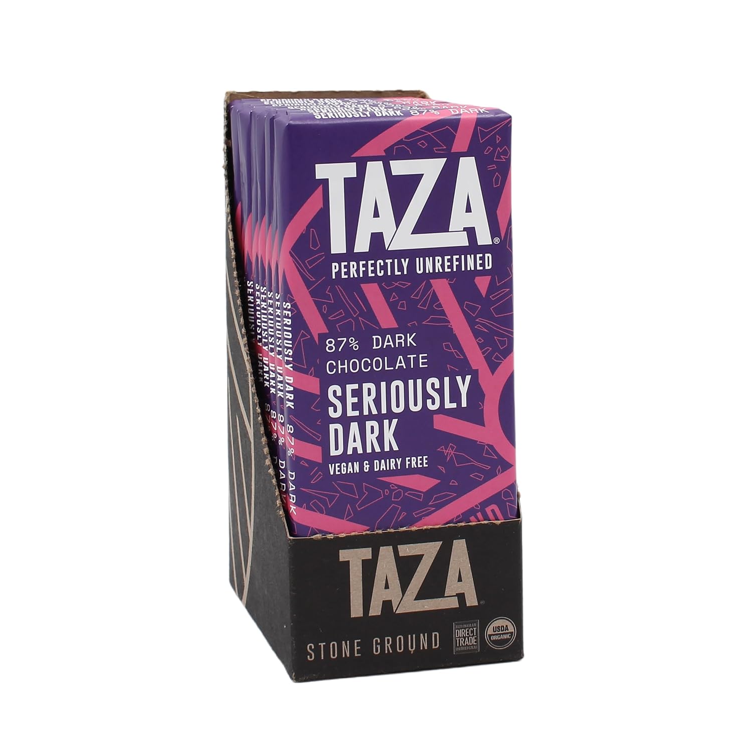 Taza Chocolate, 95% Wicked Dark Amaze Bar, 2.5 oz bars, case of 10