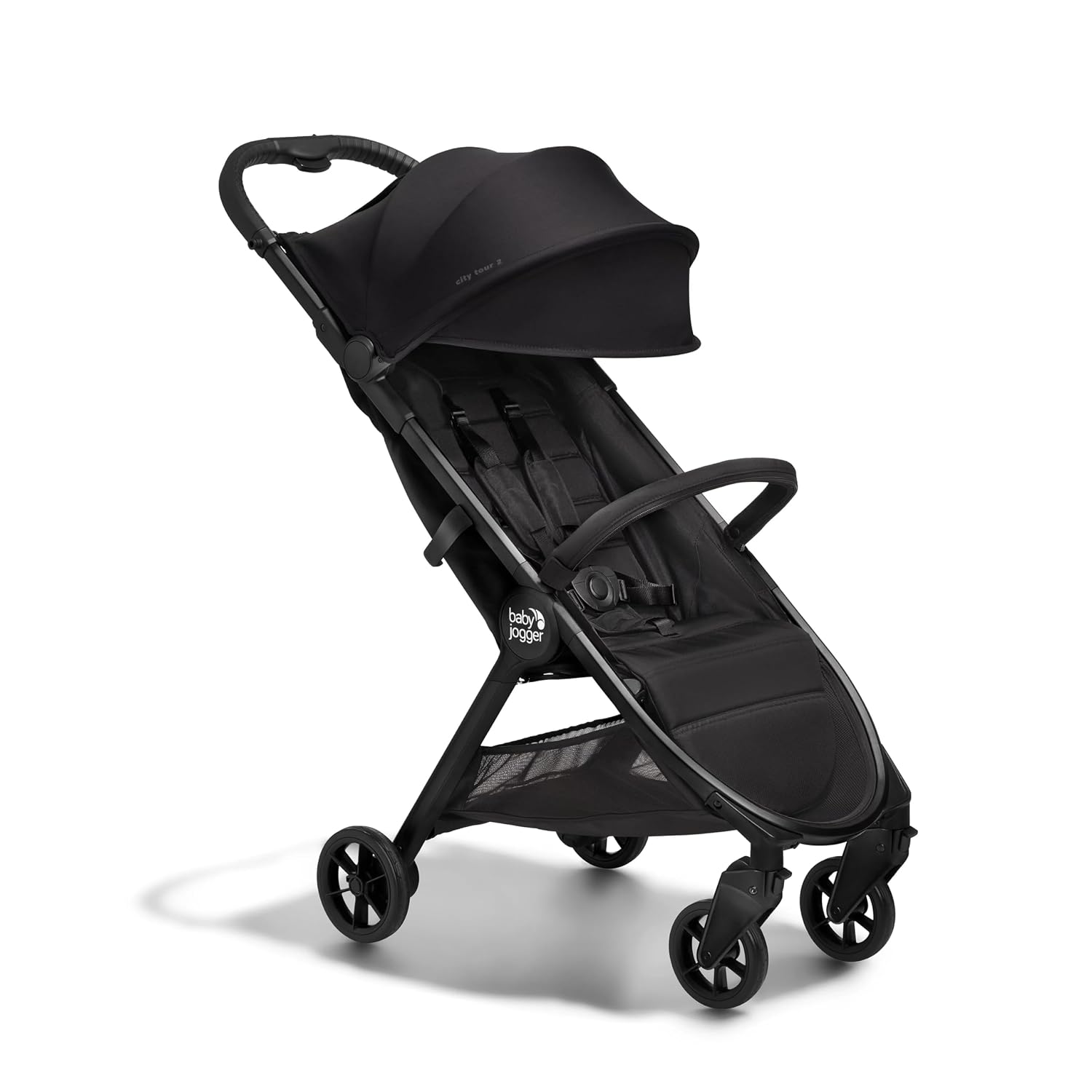 Baby Jogger® City Tour 2 Carry-On Approved Travel Stroller, Ultra-Compact Baby Stroller, Lightweight, Easy Fold, Baby Travel Essential, Pitch Black