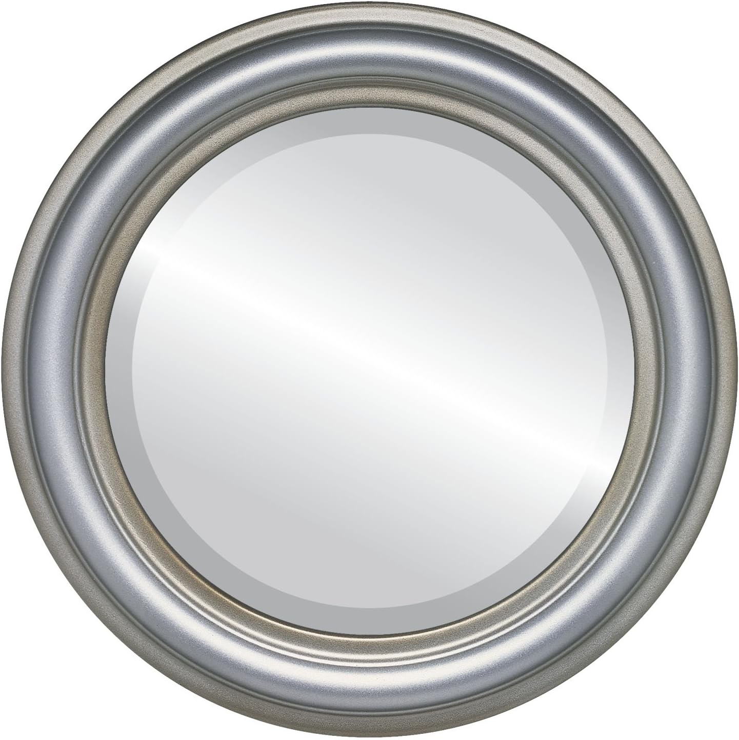 OVALCREST Round Beveled Wall Mirror for Home Decor - Philadelphia Style - Rubbed Bronze - 22x22 Outside Dimensions