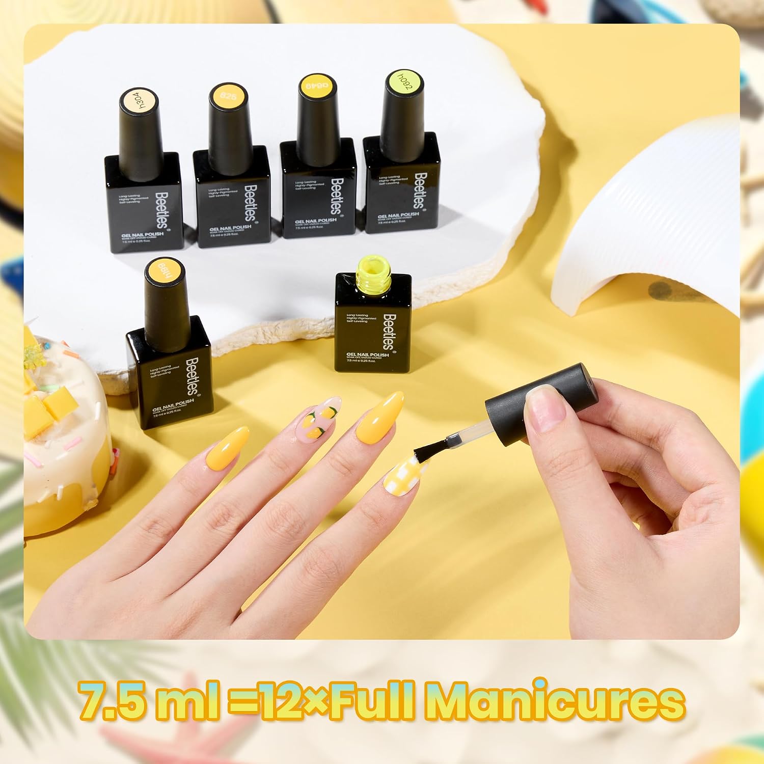Beetles Green Gel Polish Set, 6 Colors Misty Forest Collection