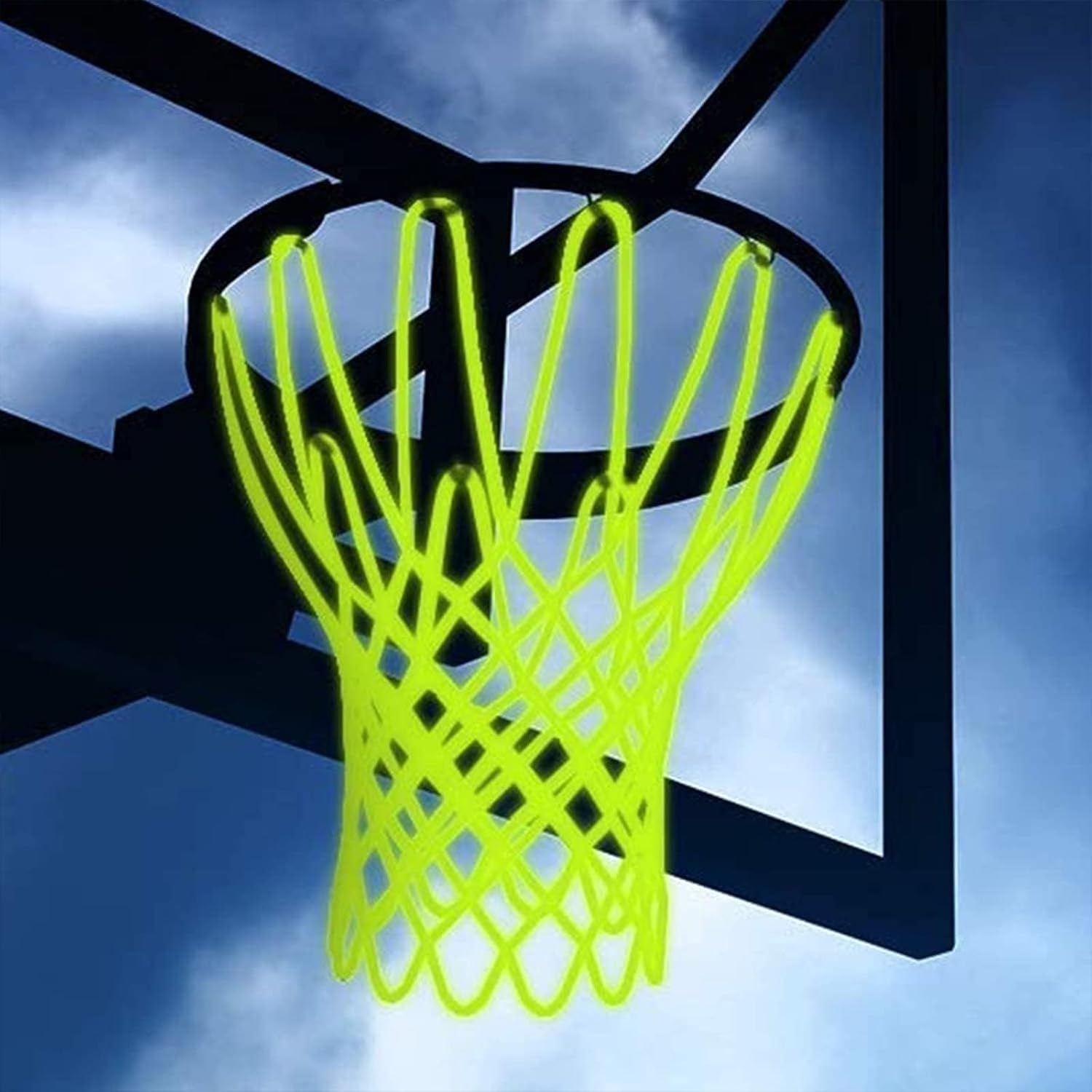 LAO XUE Nightlight Basketball Net Replacement,Luminous Outdoor Nylon Net