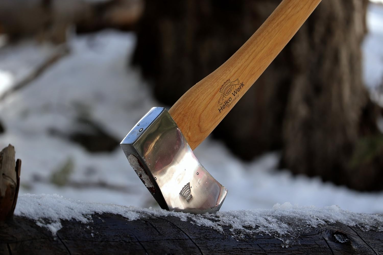 1844 Helko Werk Germany Classic Expedition Felling Axe (10497) | Made in Germany Large Felling Axe for Heavy Duty Felling Trees Cutting Wood and Timber Head 4.5lb, Handle 35 inches