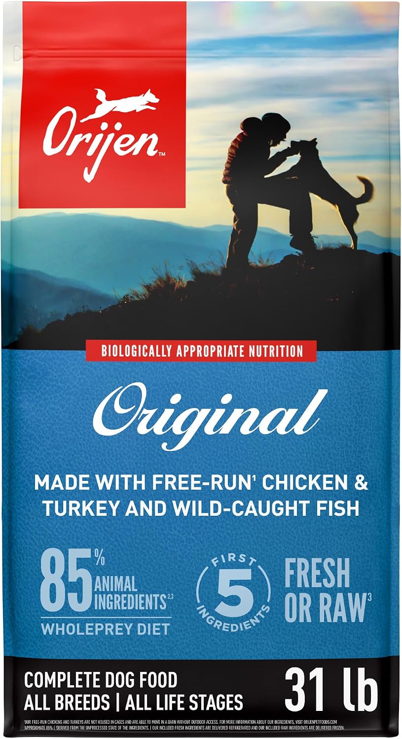 ORIJEN Grain Free WHOLEPREY Dry Dog Food Original Recipe 13lb. Bag | WHOLEPREY Ingredients, Grain Free, Made in the USA, Skin & Coat, Global Quality Ingredients