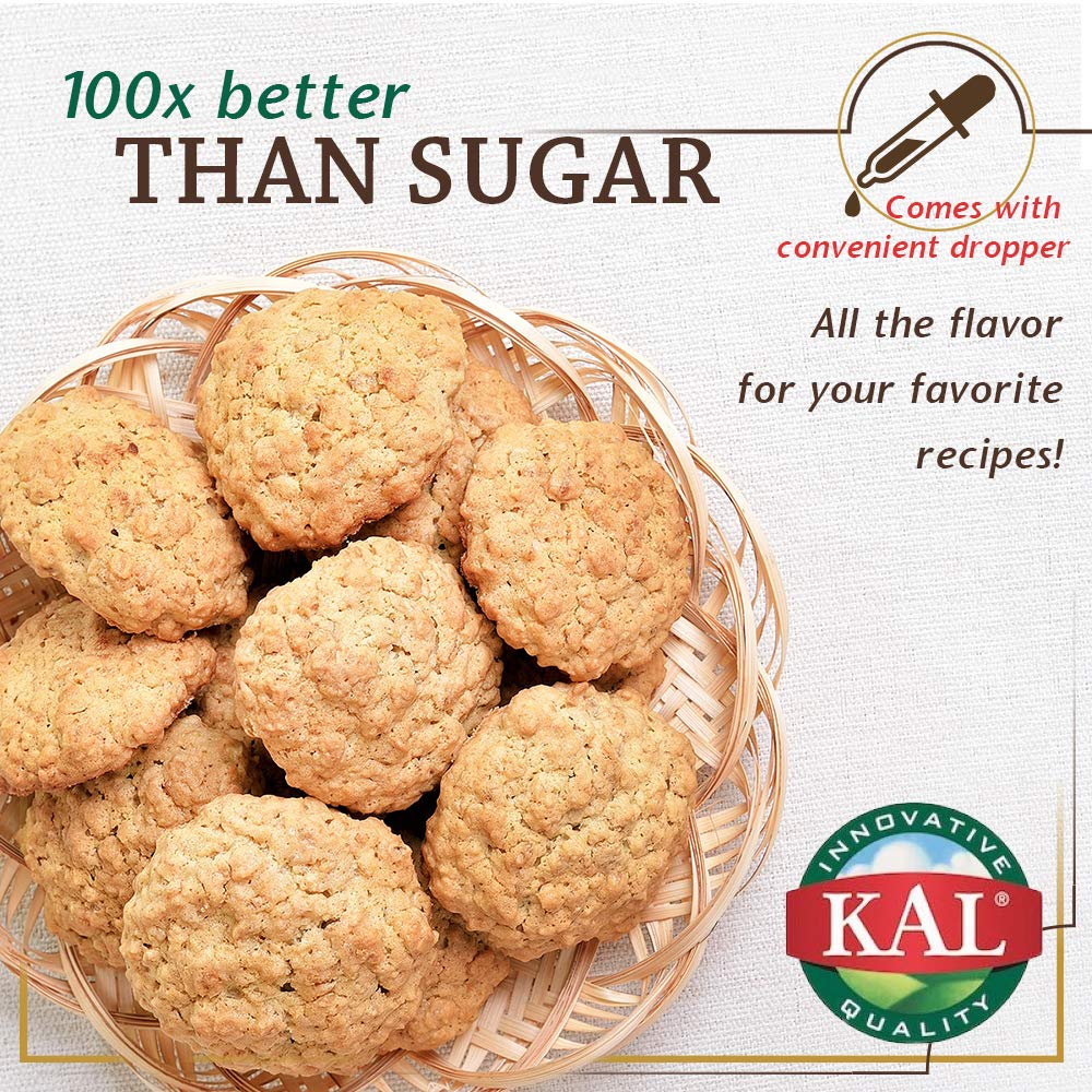 KAL Sure Stevia Extract Zero Calorie Sweetener, Low Carb, Plant Based Liquid Stevia Drops, Great Taste, Zero Sugar, Low Glycemic & Perfect for a Keto Diet, 60-Day Guarantee, Approx. 775 Servings, 4oz | Zero Calorie Sweetener - Plant Based, Low Glycemic &…