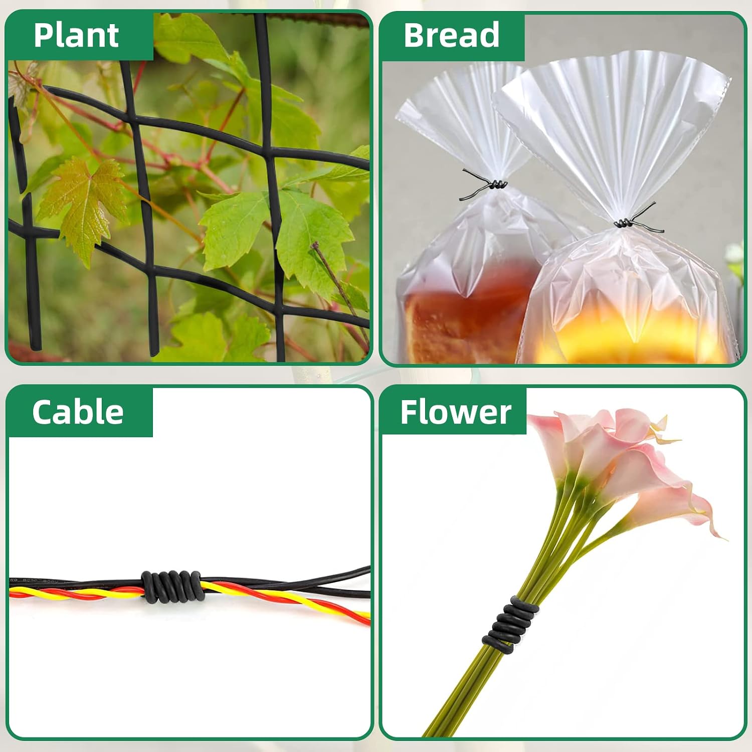Decoroca Soft Plant Ties for Support - 65.6' Reusable Waterproof Plant Wire, 3.5mm Garden Twist