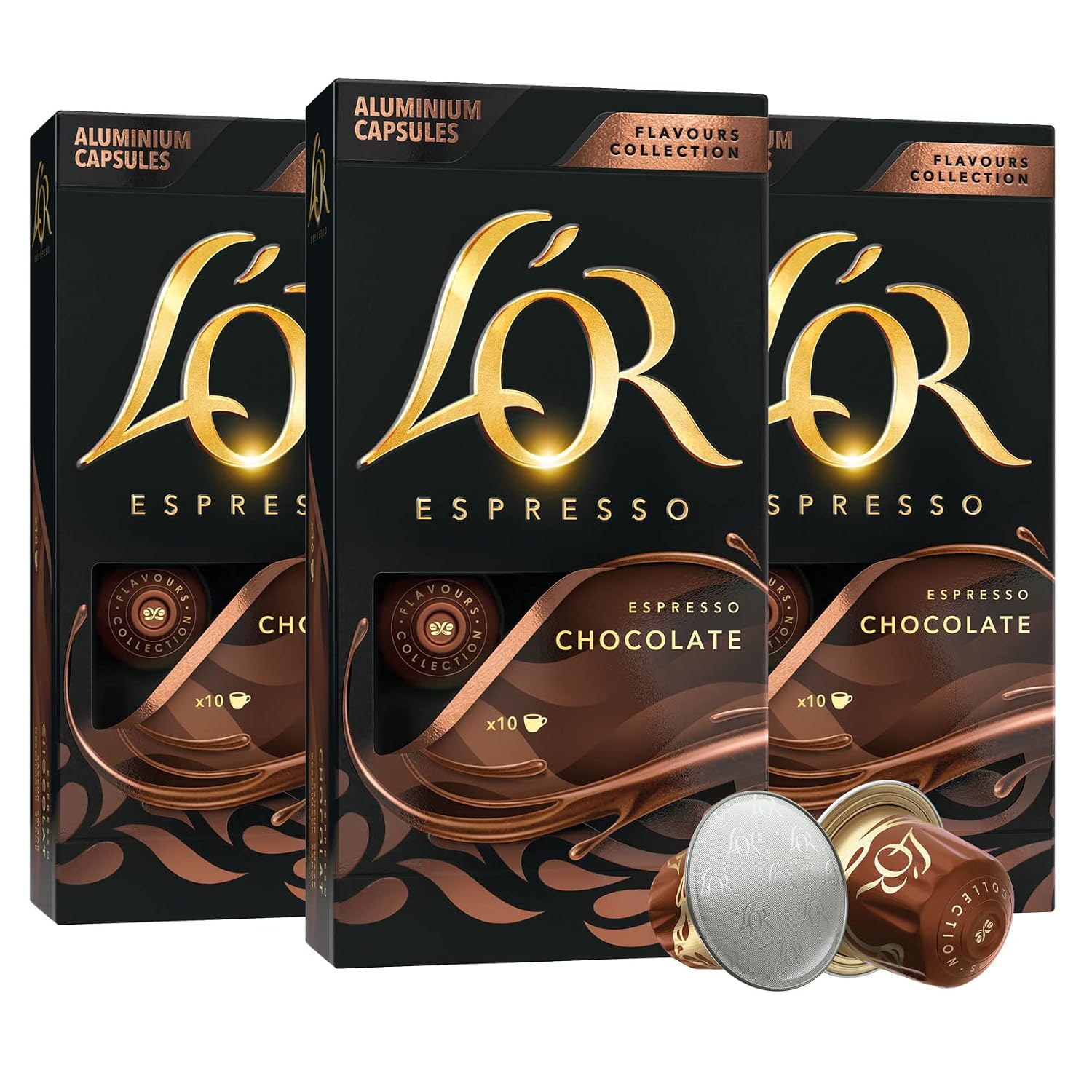 L'OR Espresso Capsules, Medium Roast, Chocolate, 10 Capsules