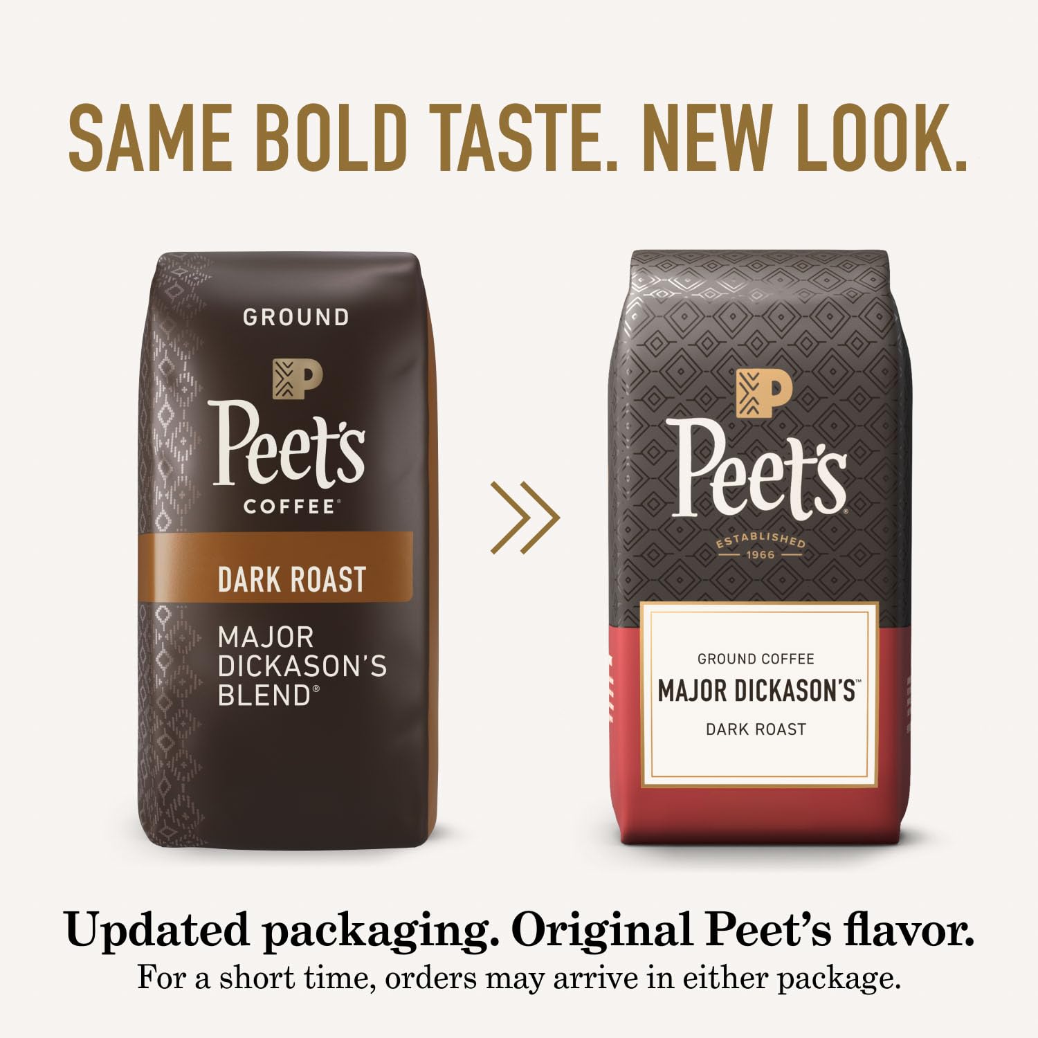 Peet's Coffee, Dark Roast Ground Coffee, 100% Arabica Coffee - Major Dickason's Blend 18 Ounce Bag