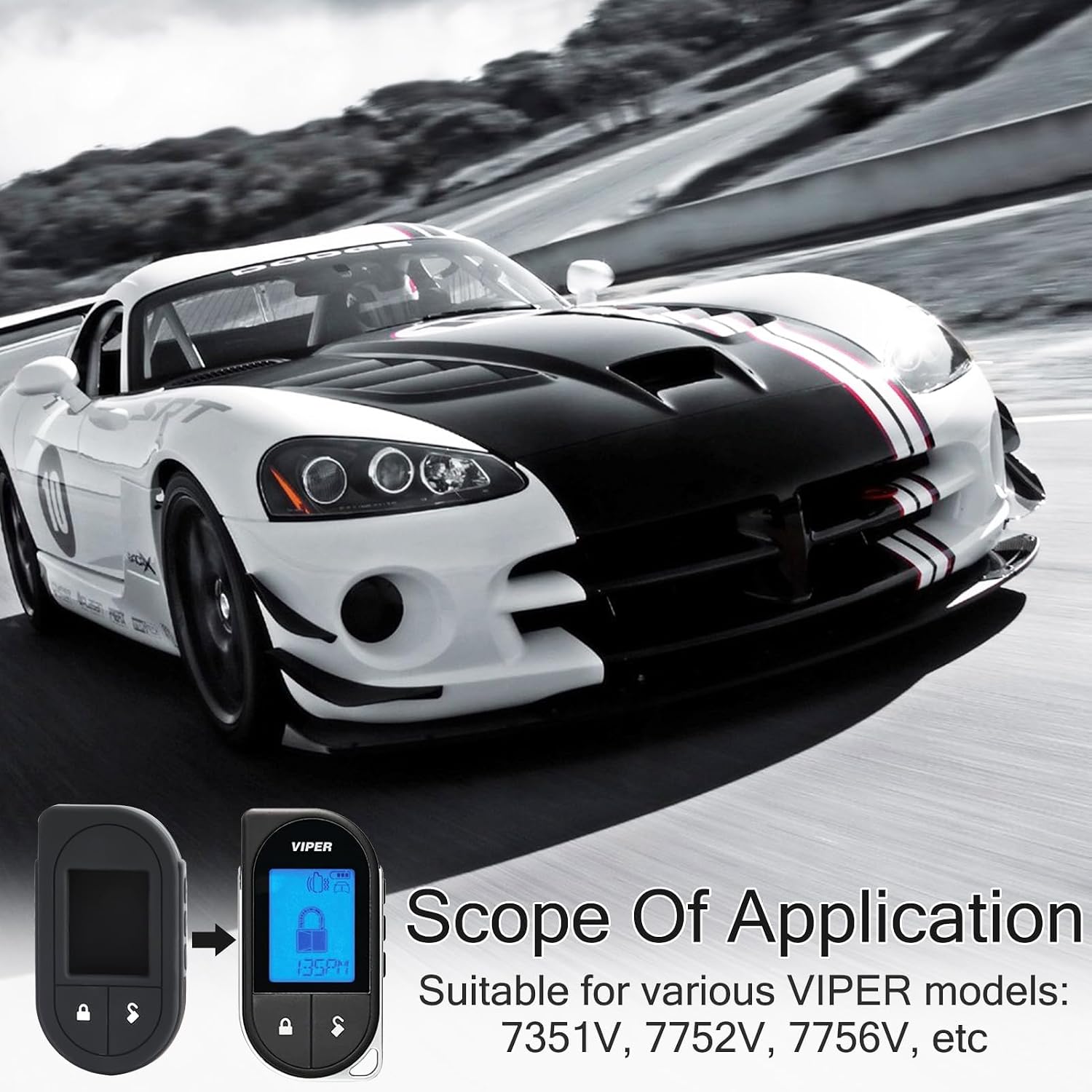 Remote Case for Viper, Soft Silicone Car Key Case Shell, Protective Fob Cover with Button