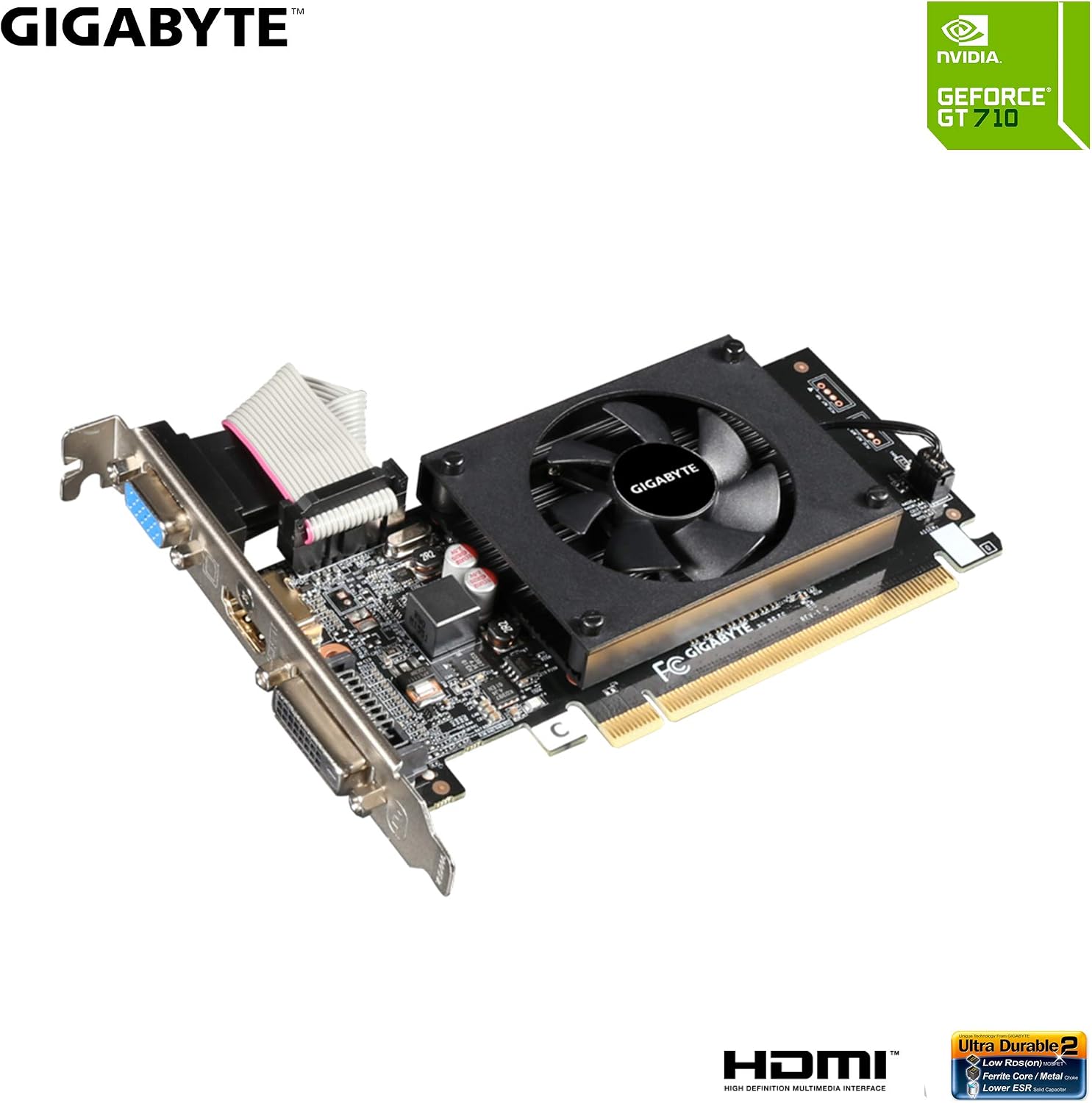 GIGABYTE 2GB RAM DDR3 SDRAM Video Graphics Cards GV-N710D3-2GL REV2.0 for Desktop