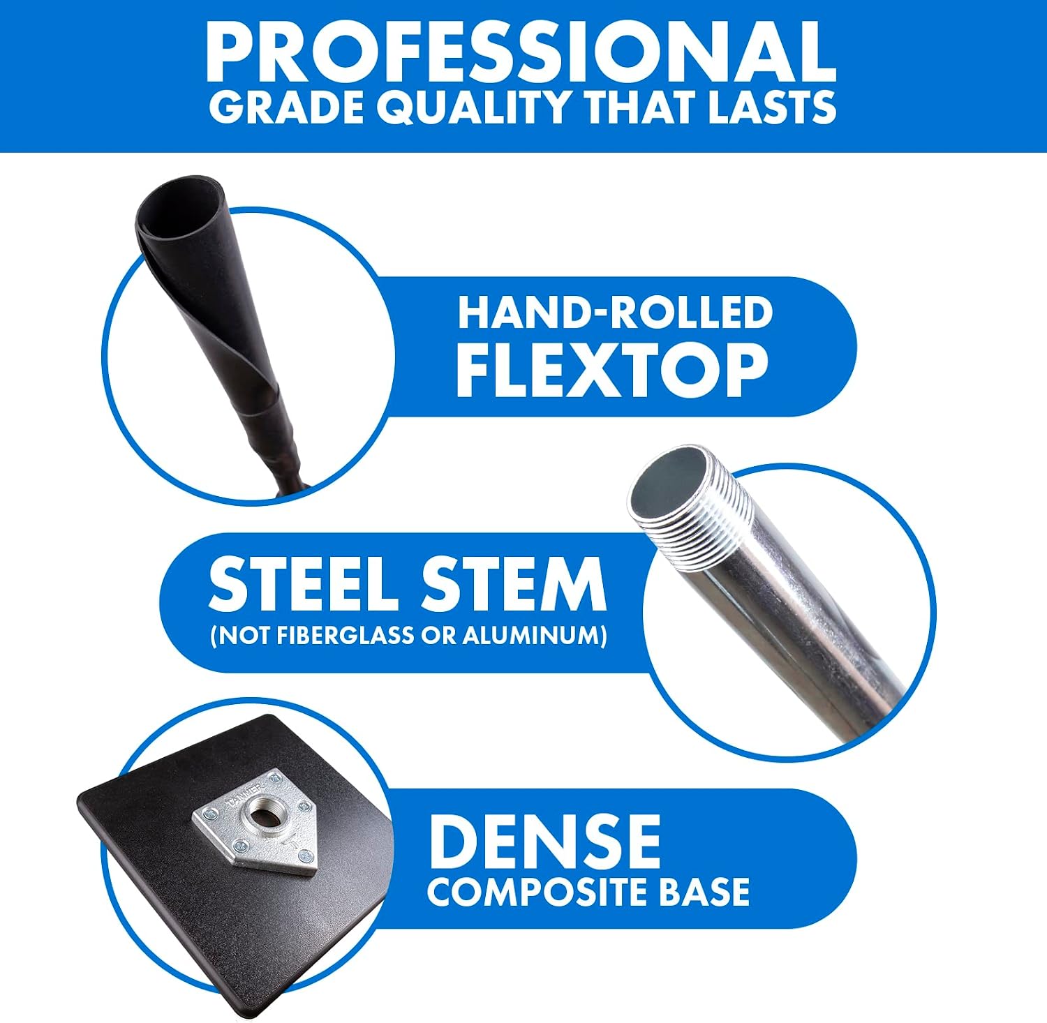 Tanner Tee The Original Batting Tee – Adjustable Pro Hitting Tee for Baseball & Softball, Steel Shaft, Composite Base, Hand-Rolled Rubber Top