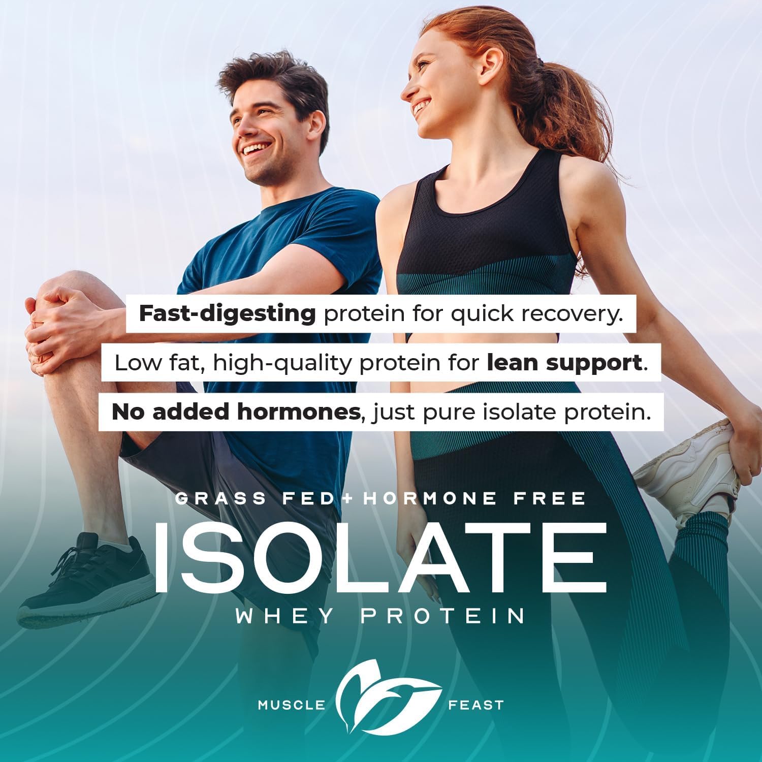 Muscle Feast Grass-Fed Whey Protein Isolate Powder, Chocolate (2lb) | All Natural Hormone Free Pasture Raised, Whey Isolate Protein for Men & Women, Clean, Non-GMO, Delicious Isolate Protein