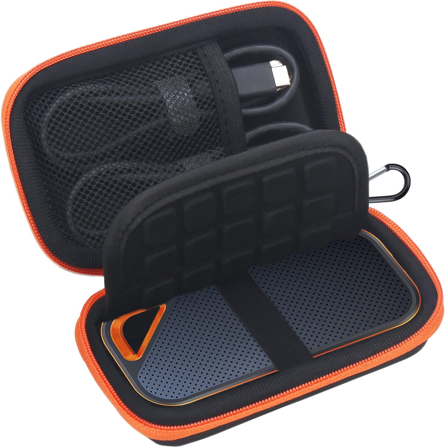 Lacdo Hard Carrying Case for SanDisk Extreme Pro/SanDisk Extreme Portable External SSD 500GB 1TB 2TB 4TB 8TB USB-C Solid State Drive EVA Shockproof