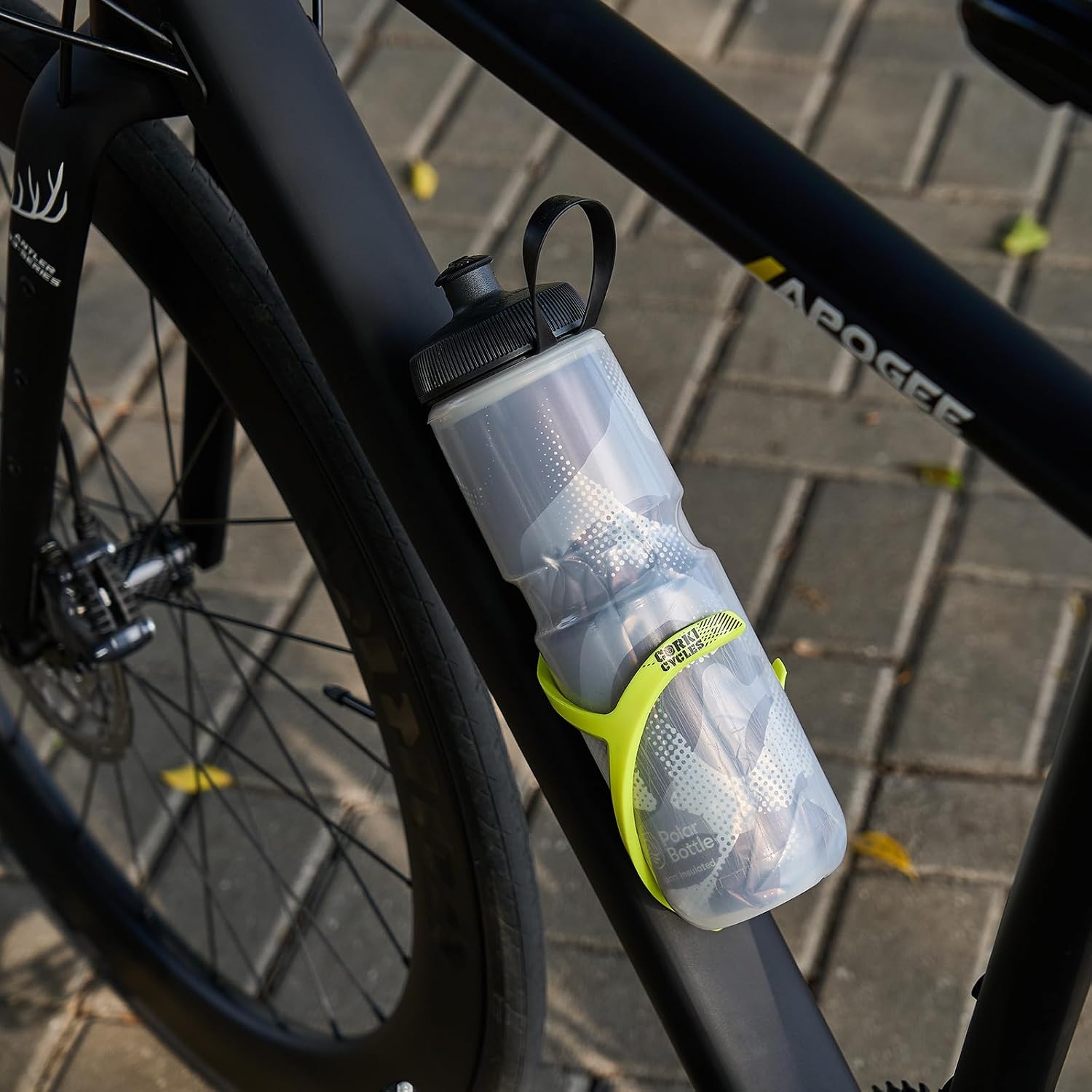 Corki Bike Water Bottle Holder, Bicycle Water Bottle Cage Black 2-Pack