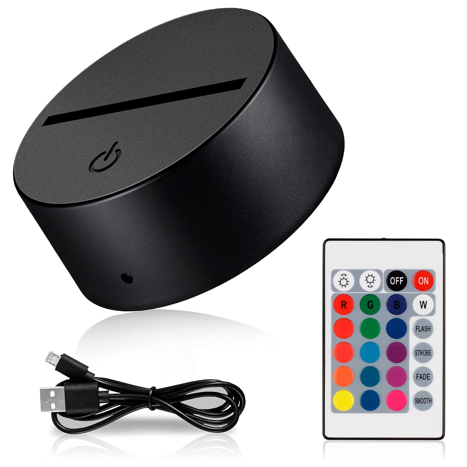 Reluen LED Light Base for Acrylic Signs, 16-Color Changing Display Stand