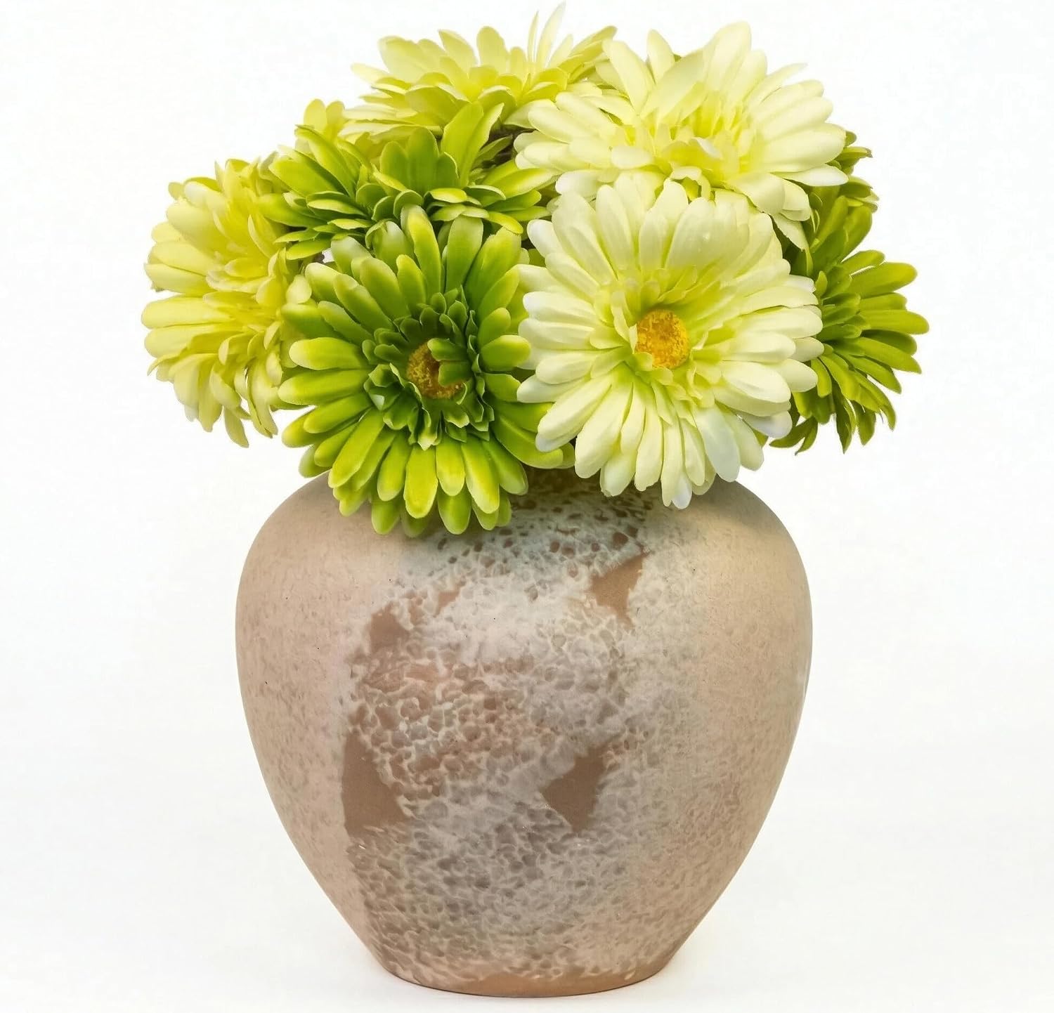 TOPIA Artificial African Daisies Flowers African Daisy Silk Flowers Artificial Gerbera Daisies Pack of 10 (Yellow)