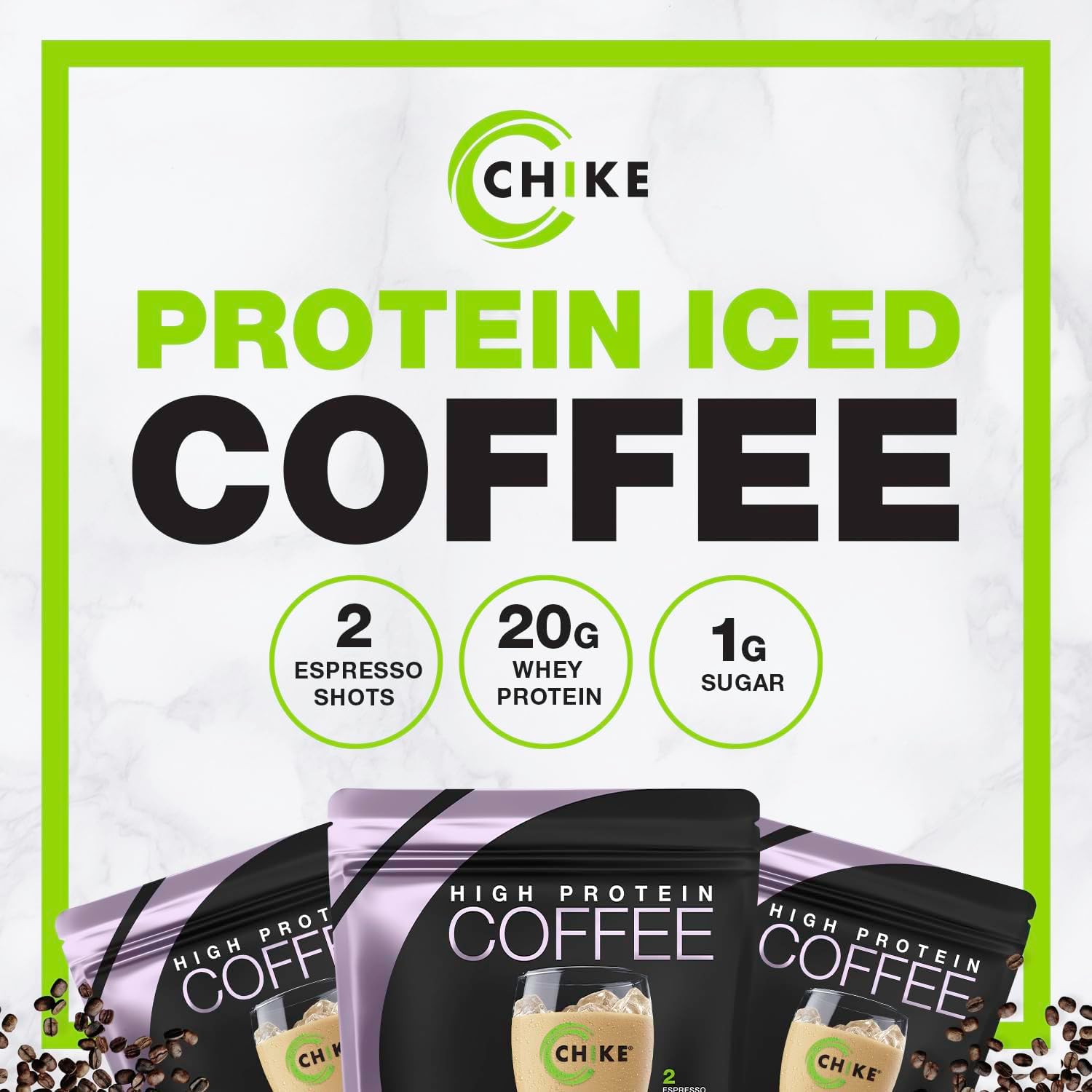 Chike Mocha High Protein Iced Coffee, 20 G Protein, 2 Shots Espresso, 1 G Sugar, Keto Friendly and Gluten Free, 14 Servings (15.3 Ounce)