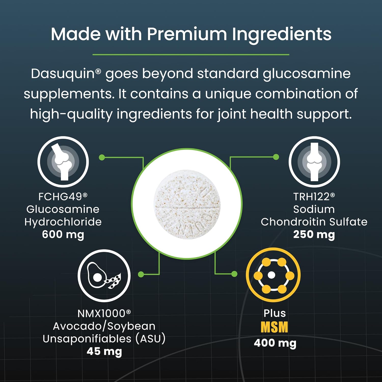 Nutramax Dasuquin MSM Joint Supplement, Small/Med Dogs, Chew Tablets150ct | Glucosamine and Chondroitin, Chewable Tablets for Dogs under 60 lbs