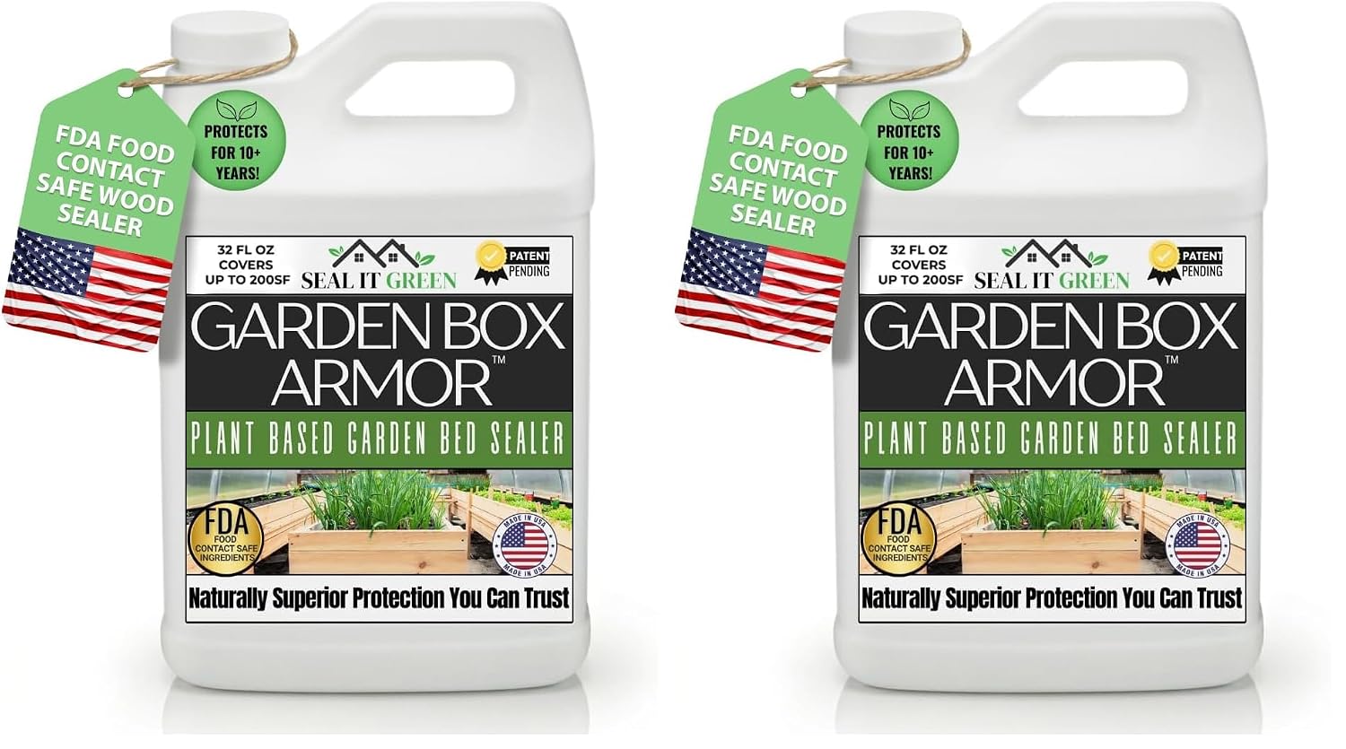 Garden Box Sealer | FDA Food Contact Safe Plant-Based Wood Sealant for Raised Bed