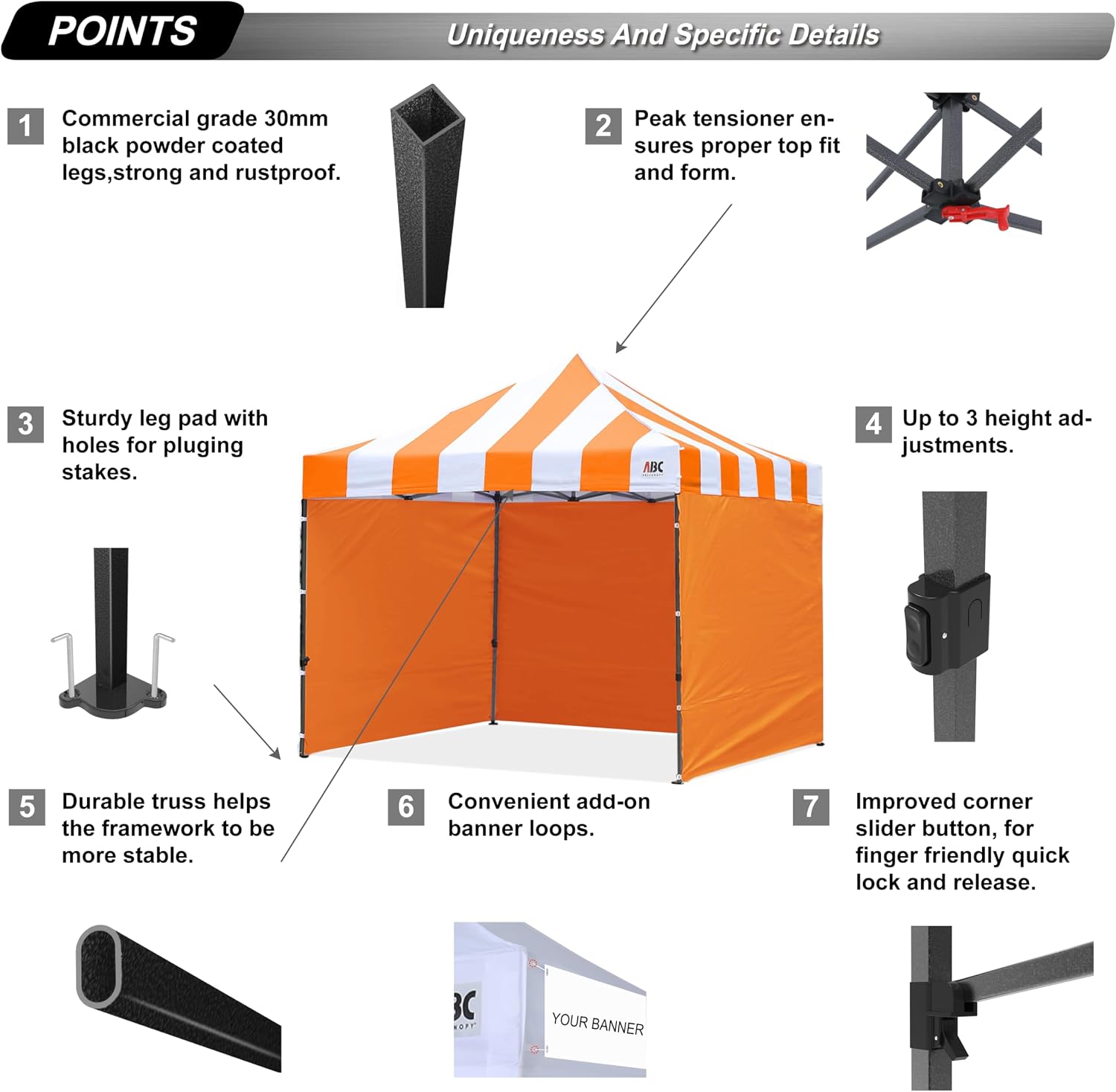 ABCCANOPY Heavy Duty Easy Pop up Canopy Tent with Sidewalls 10x20, Turquoise