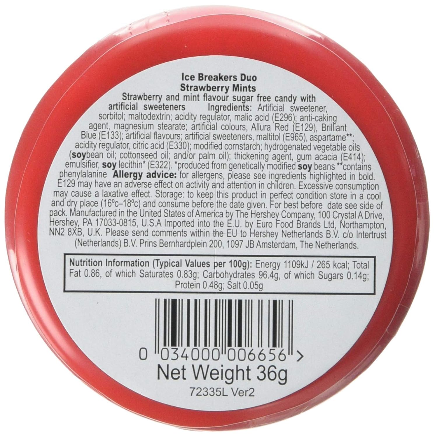 ICE BREAKERS Wintergreen Sugar Free Mints Tins, 1.5 oz (8 Count)