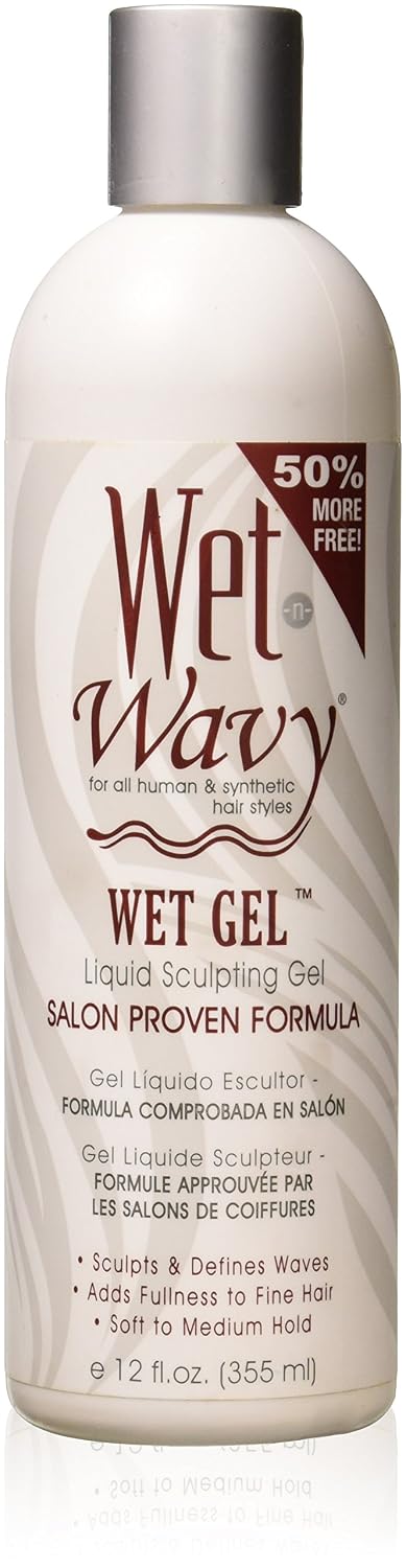 Wet-n-wavy Wet Gel Liquid Sculpting Gel Salon Proven Formula, 12 Oz