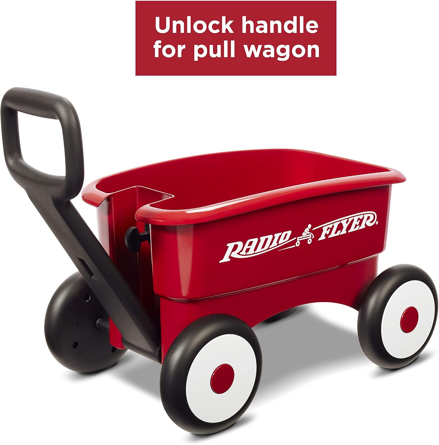Radio Flyer Push & Pull Walker Wagon with Teddy Bear, Ages 1-4 Years, Red