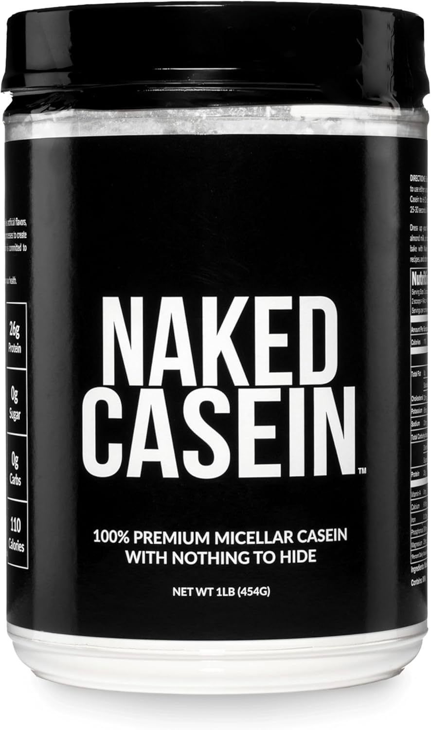 NAKED Casein - Vanilla Micellar Casein Protein - 5 Pound Bulk, NSF Certified, GMO-Free, Gluten-Free, Soy-Free, Preservative-Free - Stimulate Muscle Growth - Enhance Recovery - 61 Servings