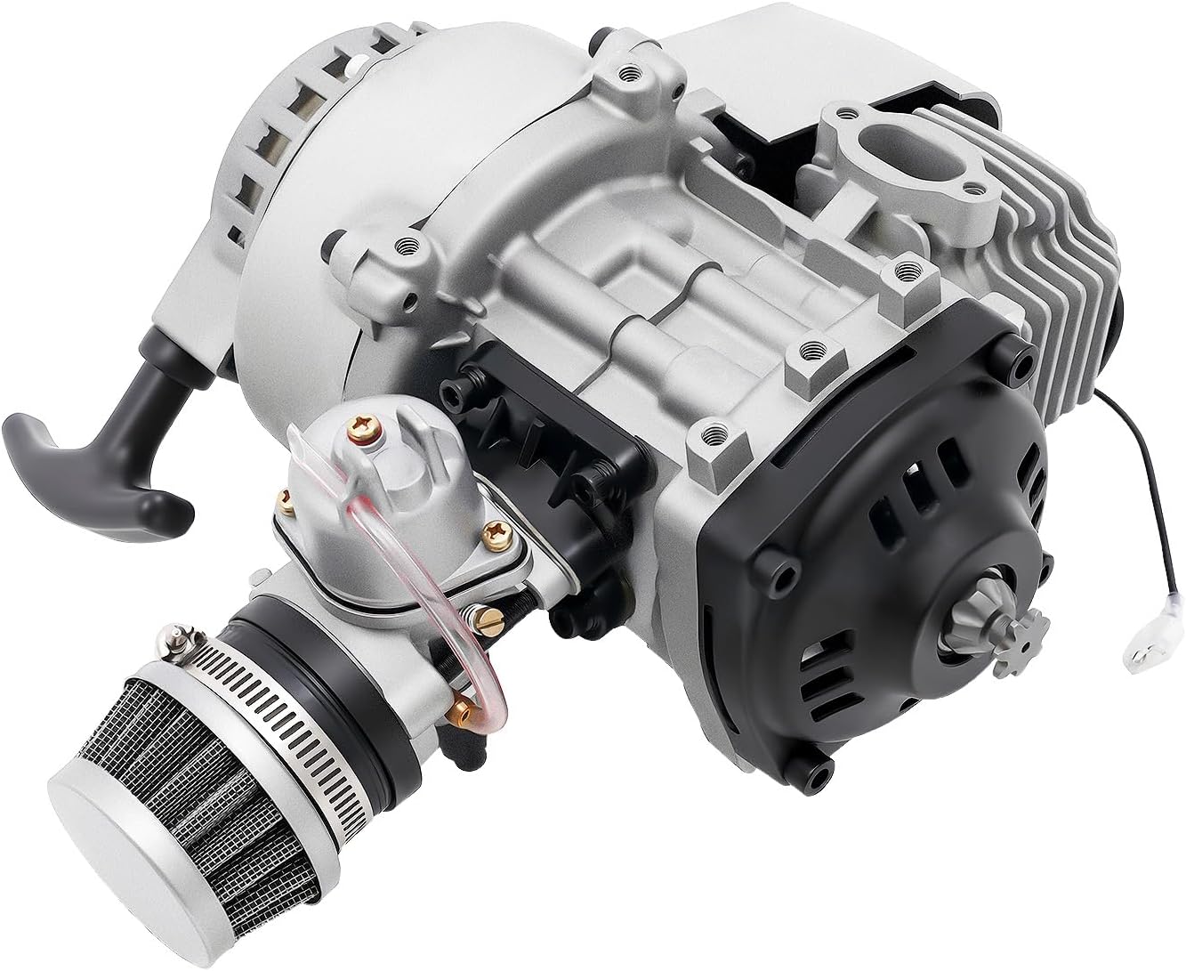 49CC 2-Stroke Air-Cooled Engine Motor | 7000RPM Gasoline Engine with Single Cylinder, CVT Gearbox, for Pocket Bike Mini Dirt Beach Bike ATV Scooter