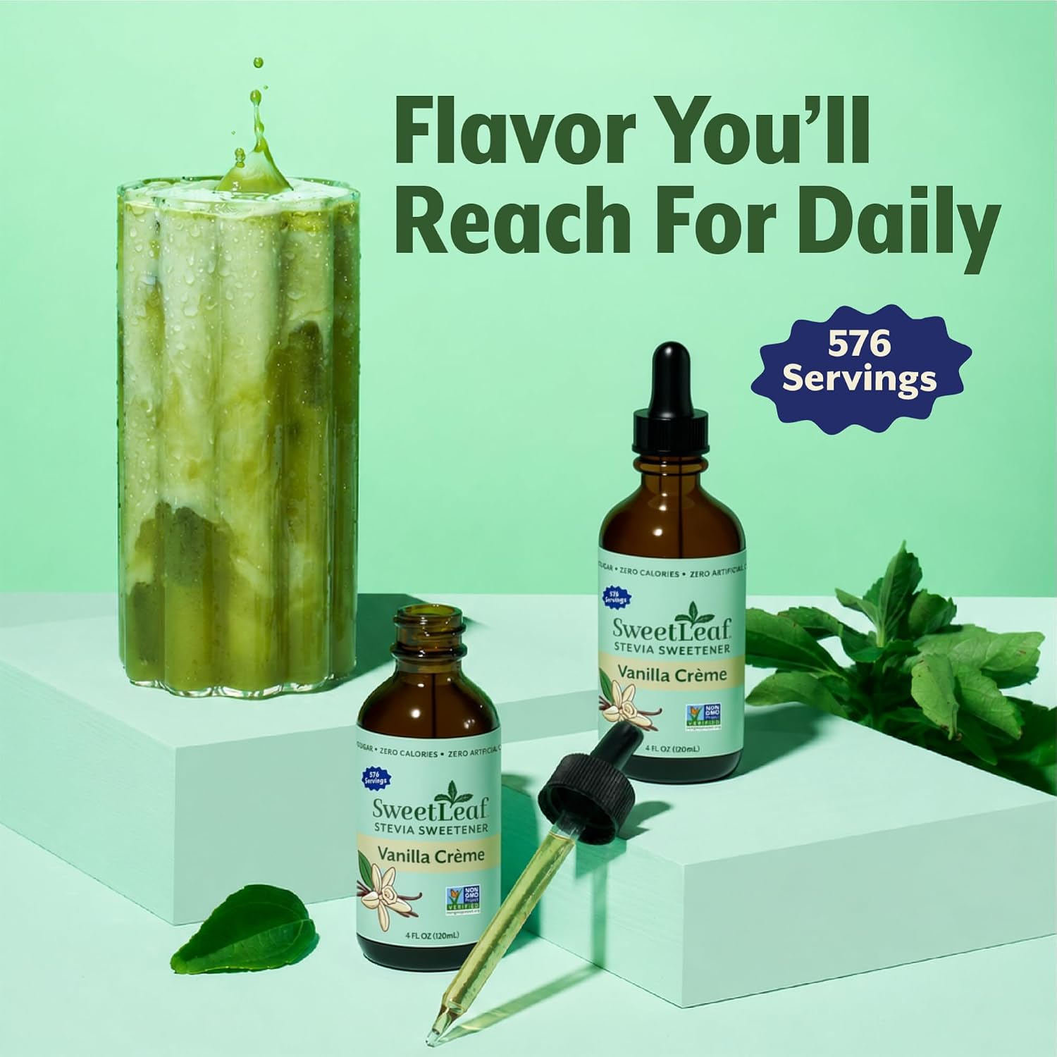 SweetLeaf Stevia Drops Liquid Sweetener, SteviaClear - 4 Fl Oz, Pack of 2 | Unflavored Sweet Drops, Organic Stevia Leaf Extract, Zero Calorie, No Erythritol, Sugar Substitute, With Dropper