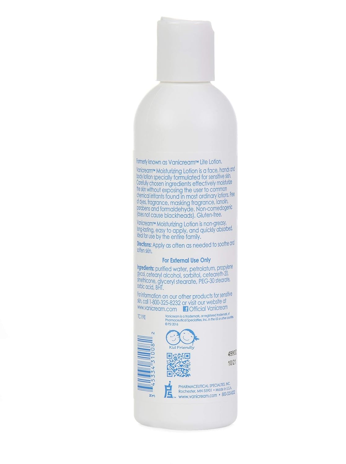 Vanicream Lite Lotion | For Dry, Sensitive Skin | Fragrance and Paraben Free | 8 Ounce