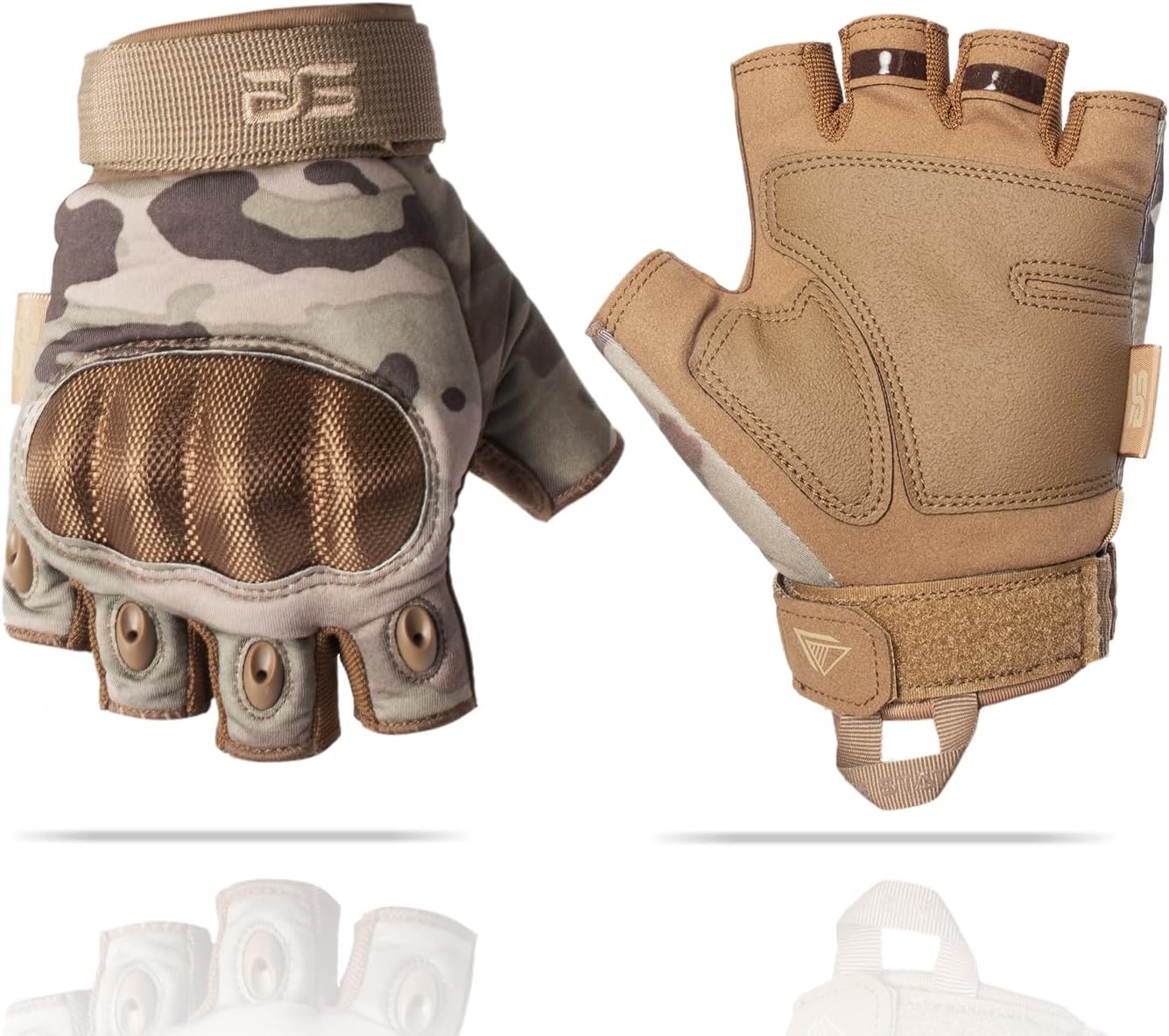 Glove Station Fingerless Knuckle Motorcycle Gloves, TACHK200