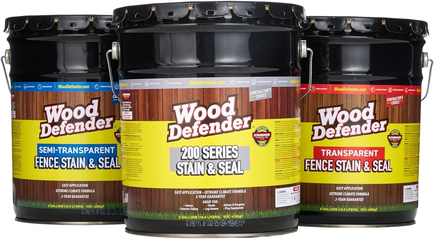 Wood Defender 200 Series Leatherwood Transparent Stain & Sealer 5-Gallon