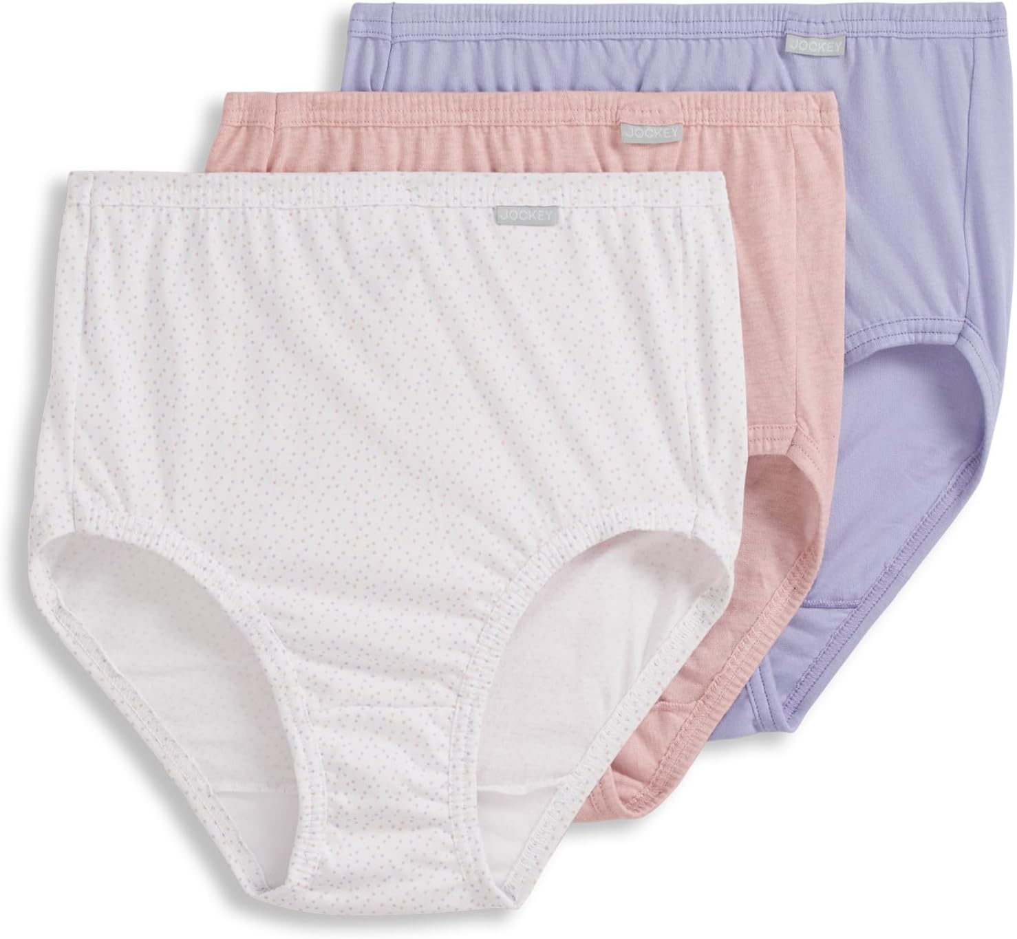 Jockey Women's Underwear 100% Cotton Elance Brief - 3 Pack