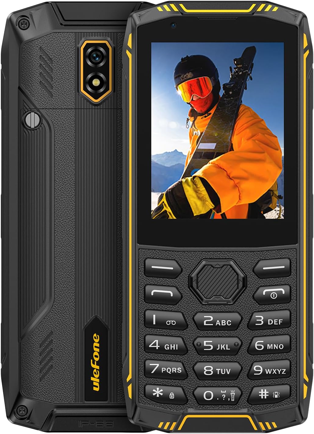 Ulefone Armor Mini 5 Rugged Feature Phone 2.8" Touchscreen Dumb Phone, 1GB+8GB/64GB Removable 2500mAh Battery, 4G Simple Mobile Phone