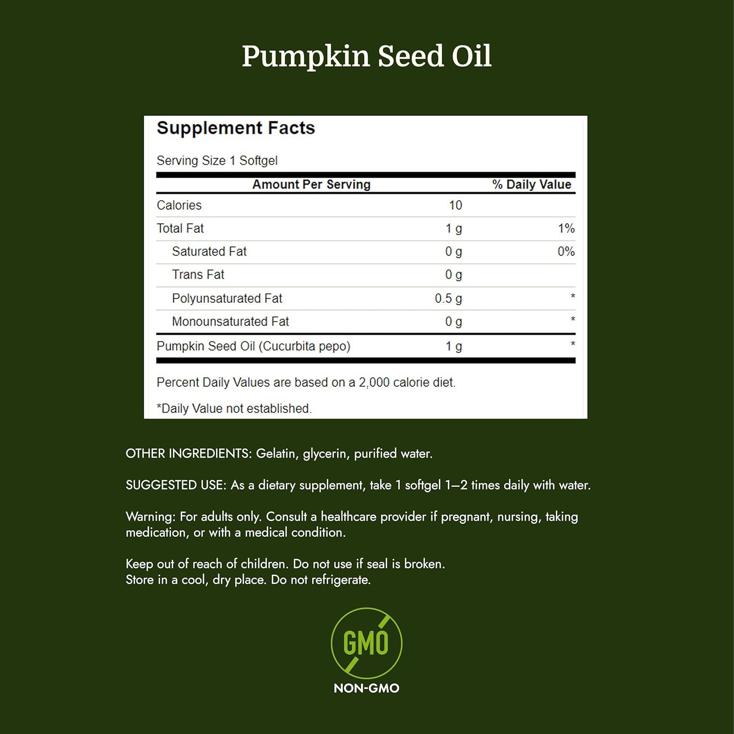 Swanson Pumpkin Seed Oil Prostate Support, 1, 000 mg, 100 Softgels | For Men Seeking Natural EFA Benefits