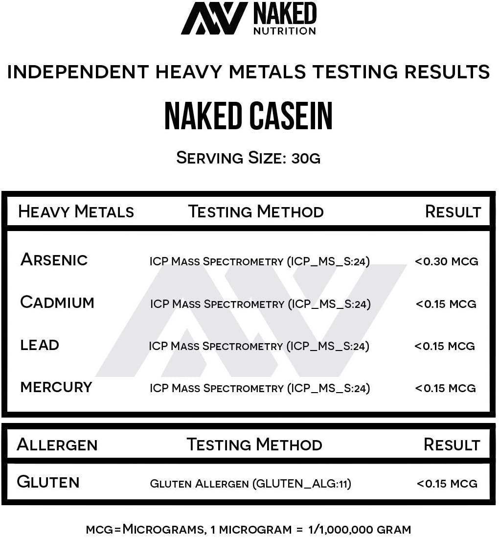 NAKED Casein - Vanilla Micellar Casein Protein - 5 Pound Bulk, NSF Certified, GMO-Free, Gluten-Free, Soy-Free, Preservative-Free - Stimulate Muscle Growth - Enhance Recovery - 61 Servings
